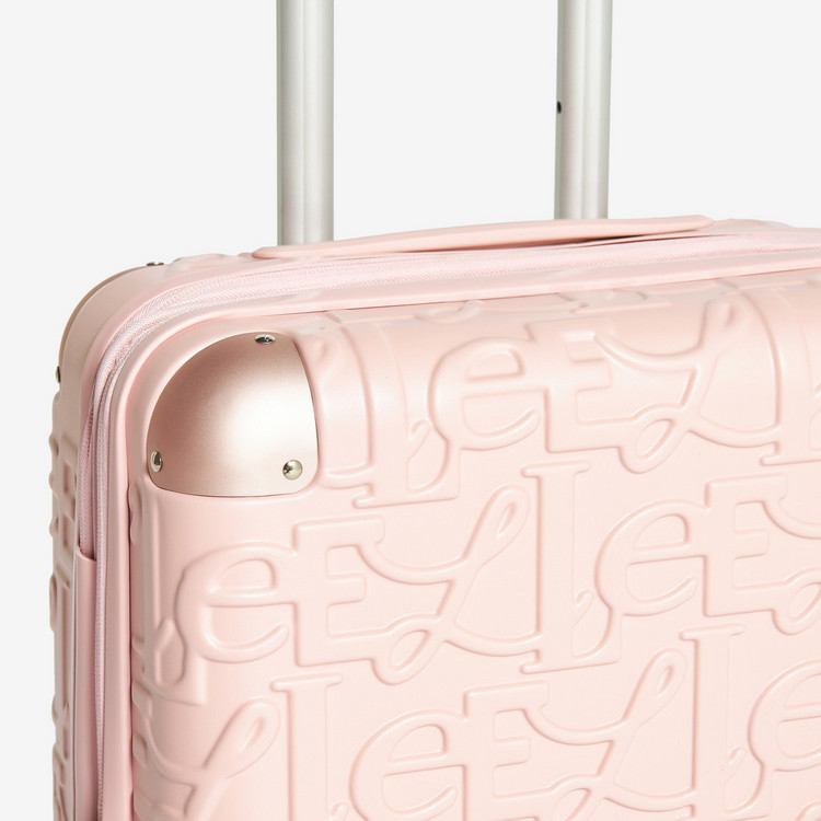 Elle Embossed Hardcase Trolley Bag with Retractable Handle