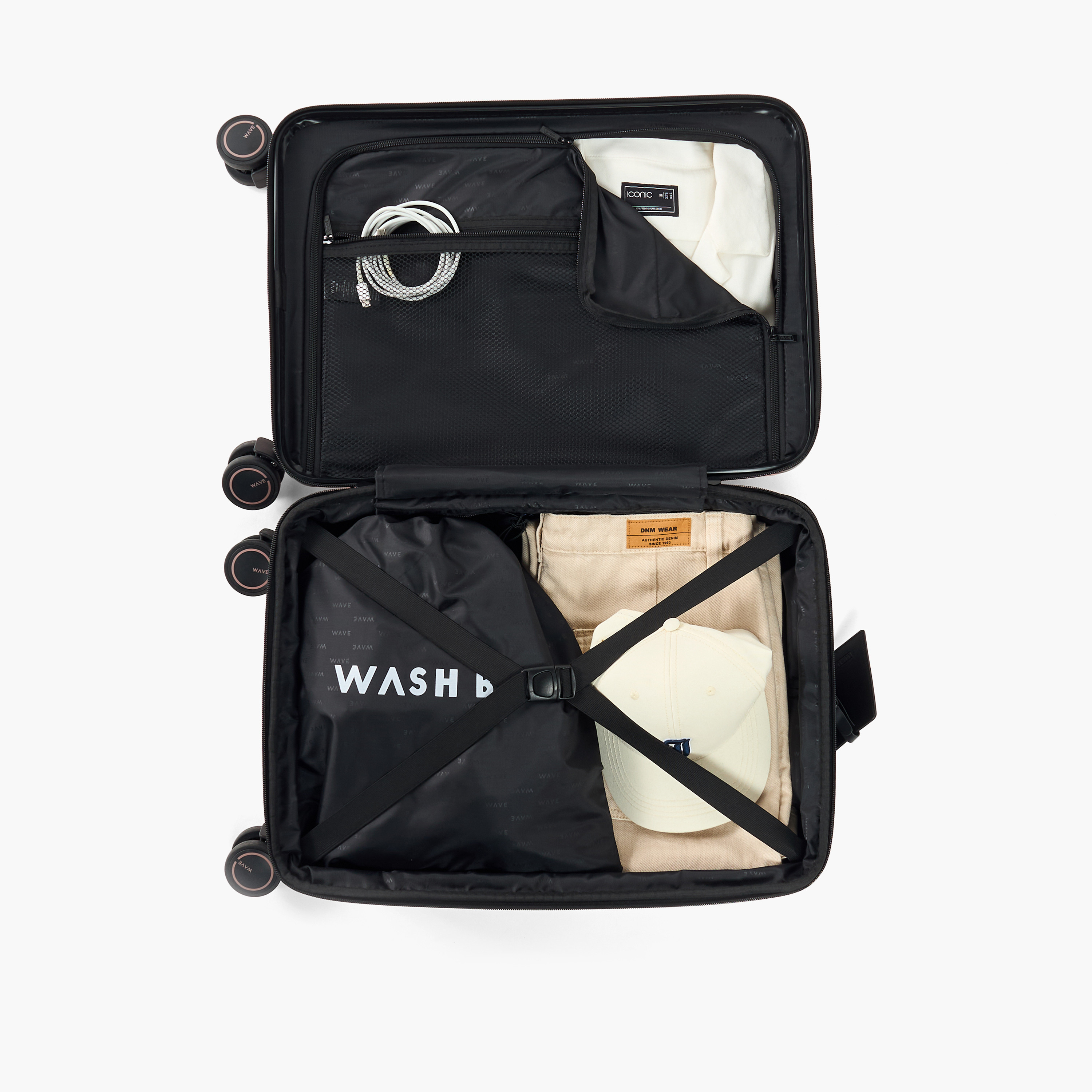 WAVE Textured Hardcase Luggage Trolley with Retractable Handle - 20 inches Cabin Bag-travel-luggagesandbags-luggage-image-8
