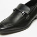 Duchini Men's Textured Slip-On Loafers with Accent-Loafers-thumbnail-3