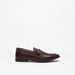 Duchini Men's Textured Slip-On Loafers with Accent-Loafers-thumbnailMobile-0