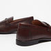Duchini Men's Textured Slip-On Loafers with Accent-Loafers-thumbnailMobile-2
