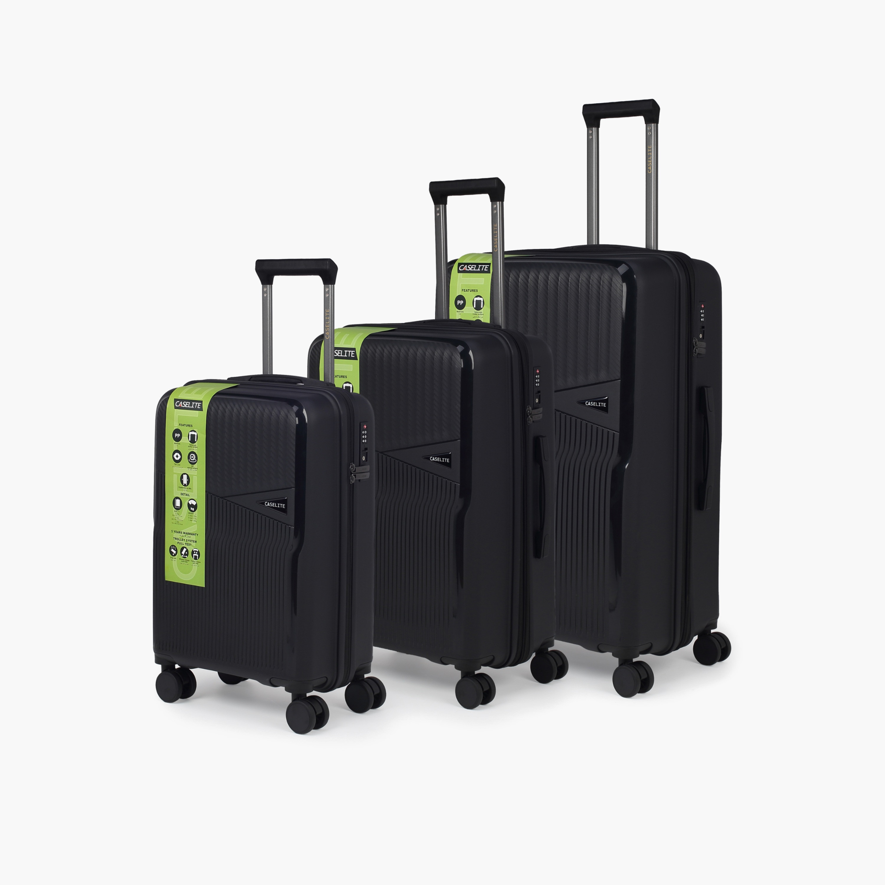 Caselite Textured Hardcase Luggage Trolley with Retractable Handle - 28 inches Check-In Bag-travel-luggagesandbags-luggage-image-1