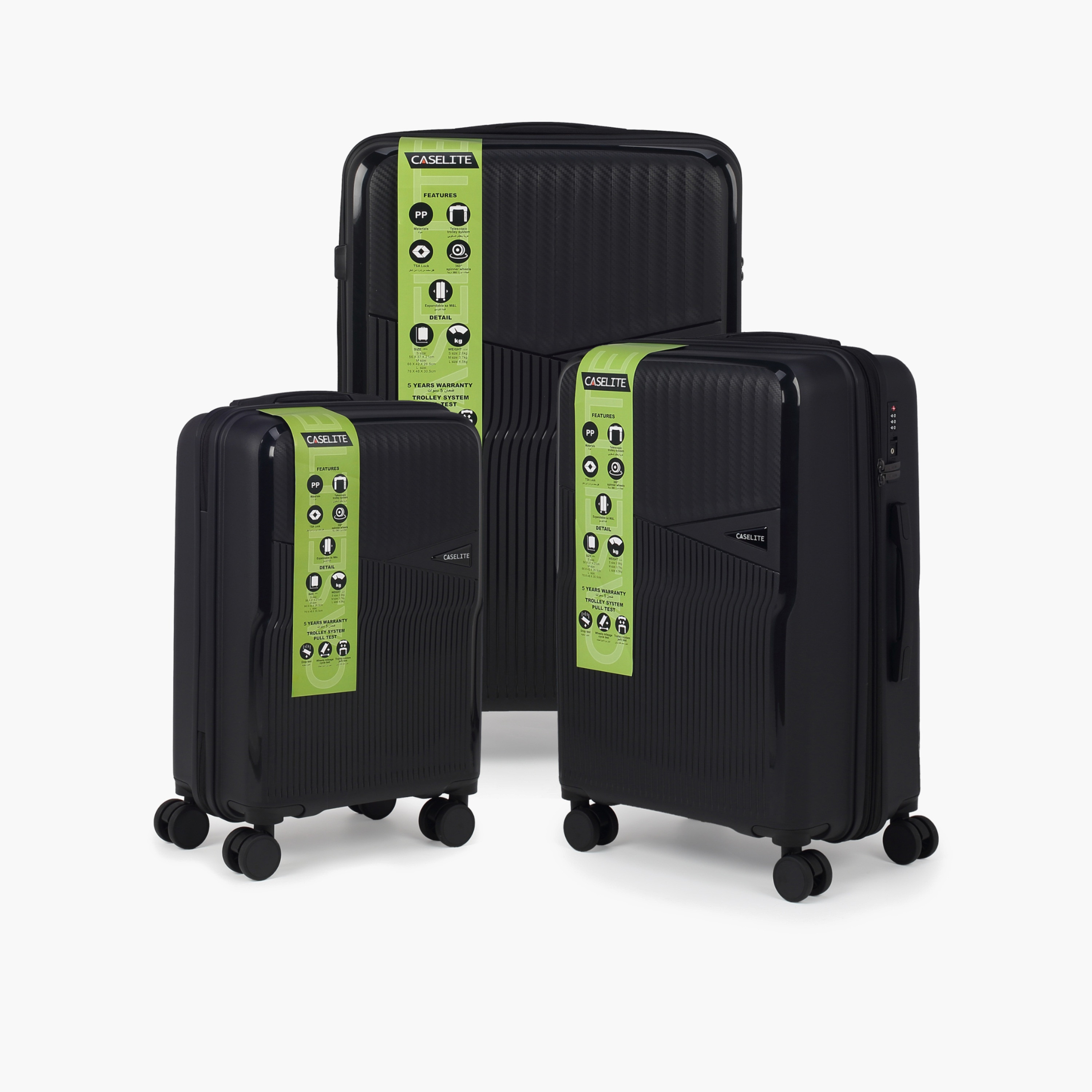 Caselite Textured Hardcase Luggage Trolley with Retractable Handle - 28 inches Check-In Bag-travel-luggagesandbags-luggage-image-6