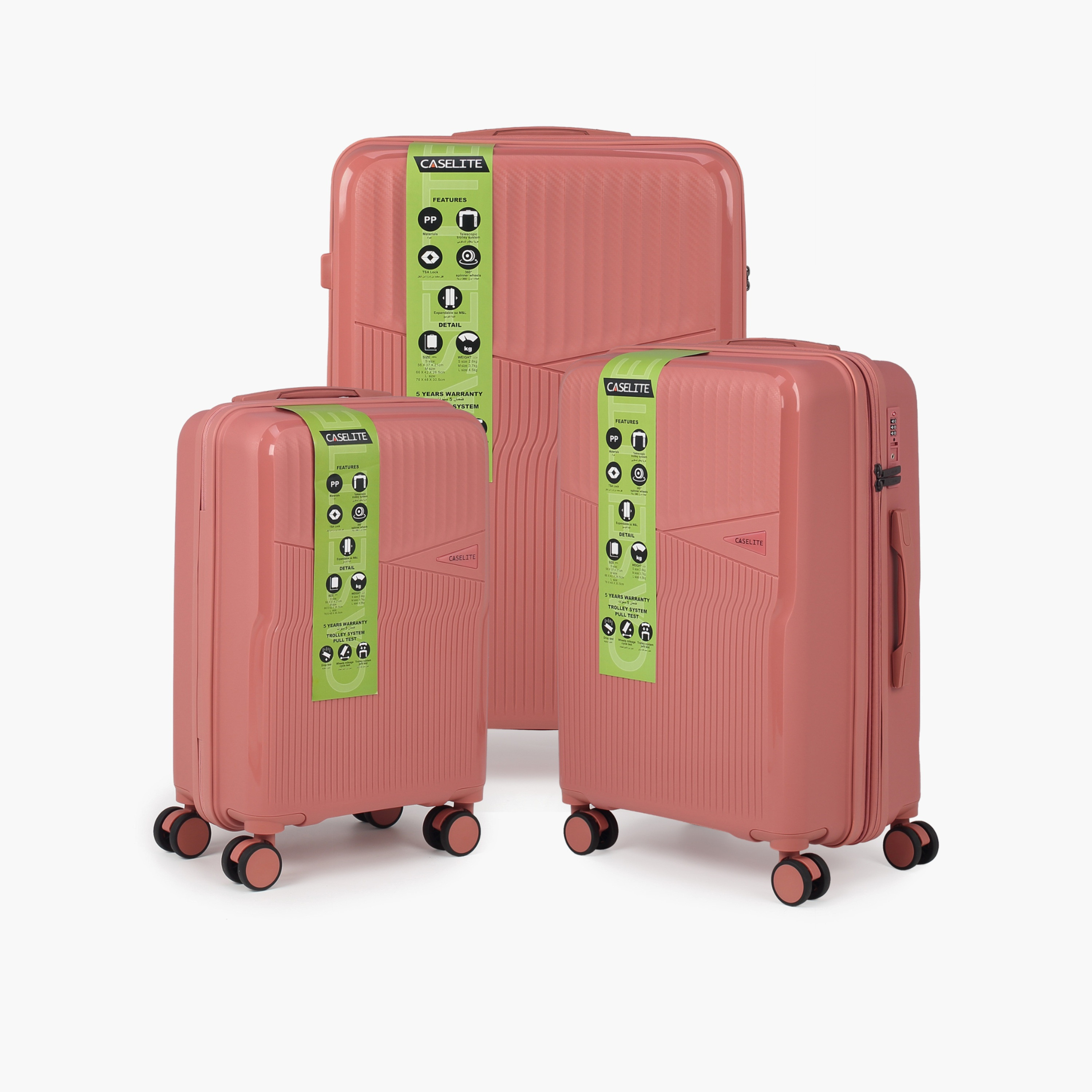 Caselite Textured Hardcase Luggage Trolley with Retractable Handle - 28 inches Check-In Bag-travel-luggagesandbags-luggage-image-6
