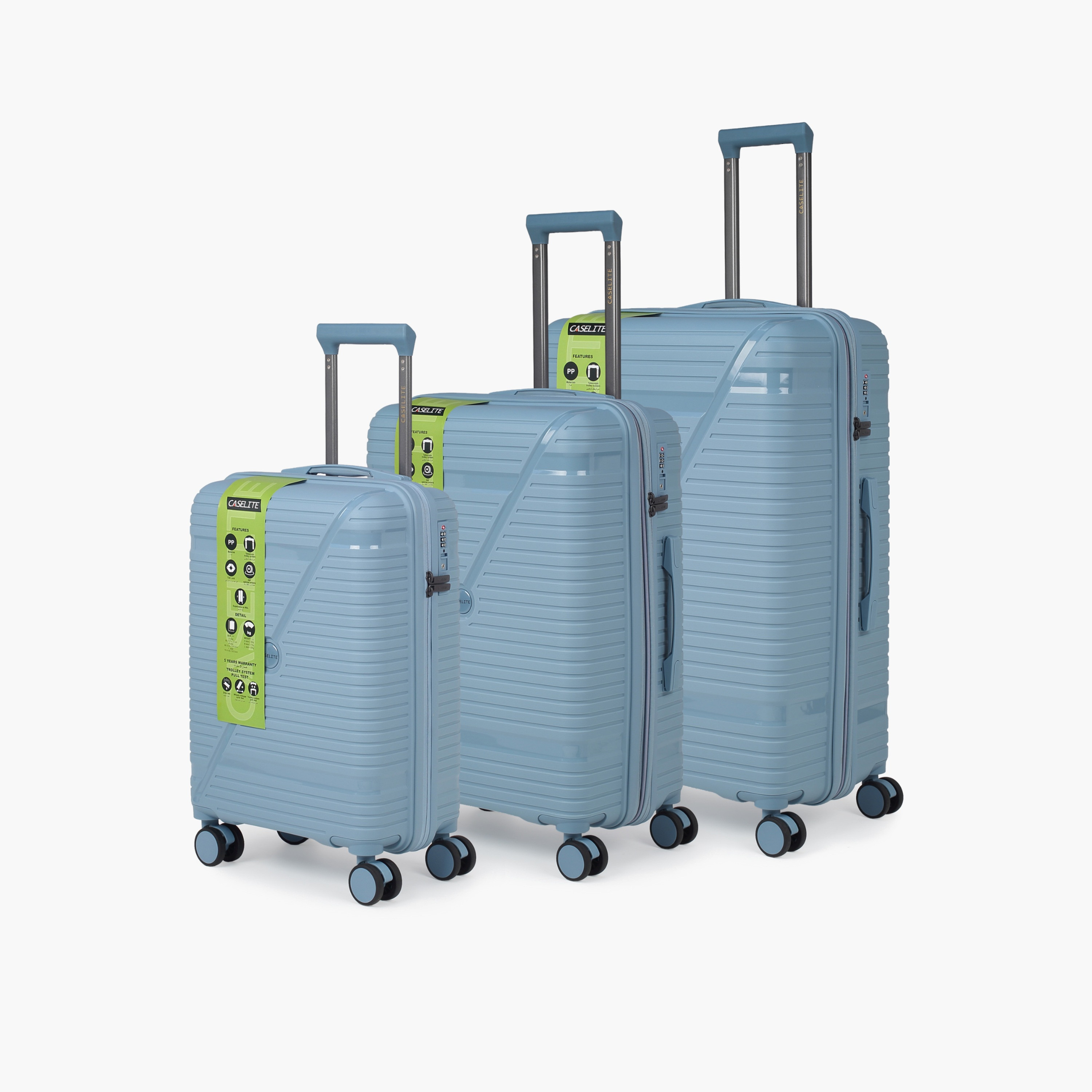 Caselite Textured Hardcase Luggage Trolley with Retractable Handle - 2 4 inches Check-In Bag-travel-luggagesandbags-luggage-image-1