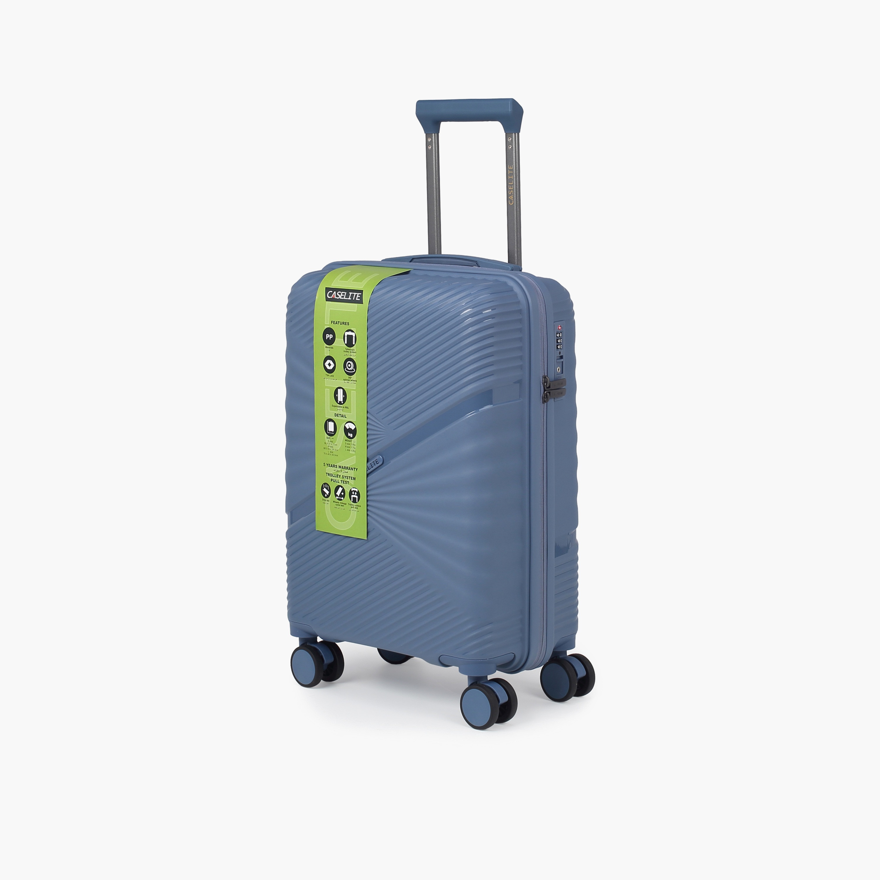 Caselite Textured Hardcase Luggage Trolley with Retractable Handle - 28 inches Check-In Bag-travel-luggagesandbags-luggage-image-2