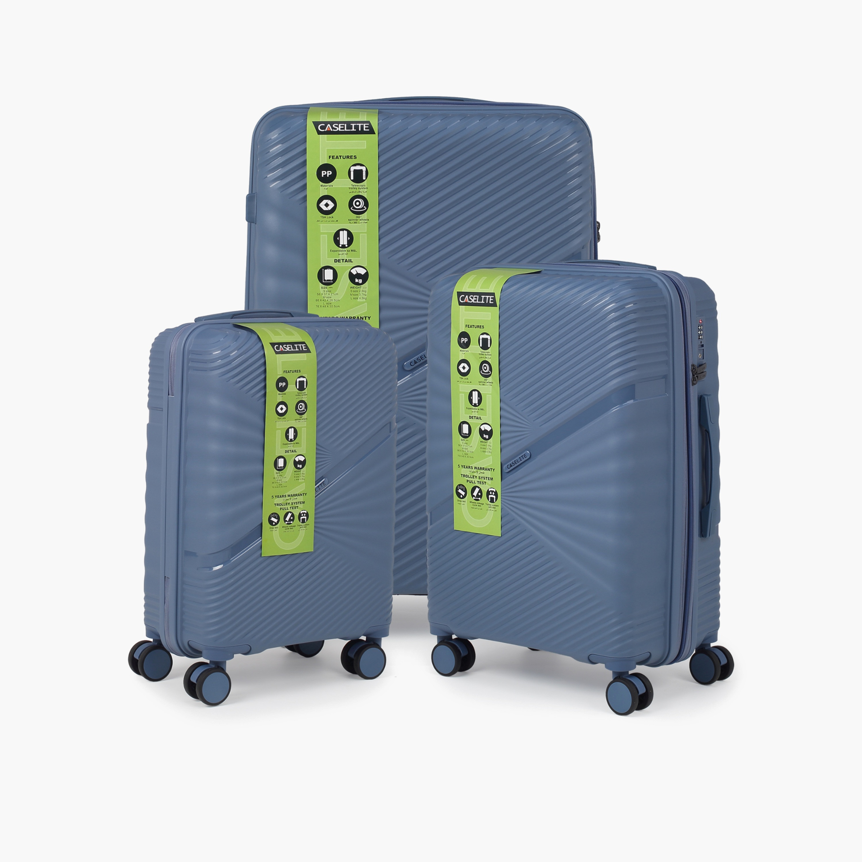 Caselite Textured Hardcase Luggage Trolley with Retractable Handle - 28 inches Check-In Bag-travel-luggagesandbags-luggage-image-6