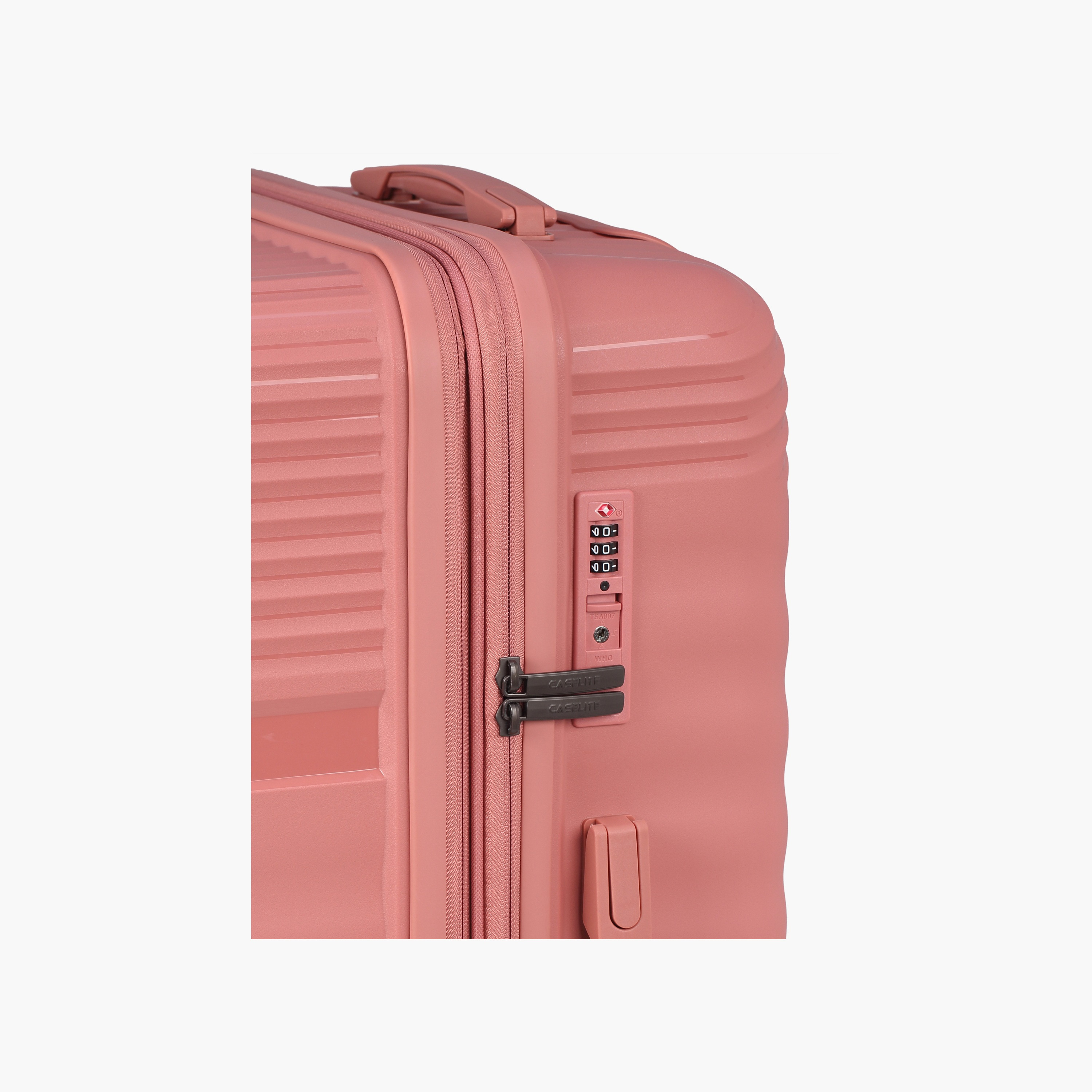 Caselite Textured Hardcase Luggage Trolley with Retractable Handle - 24 inches Check-In Bag-travel-luggagesandbags-luggage-image-8