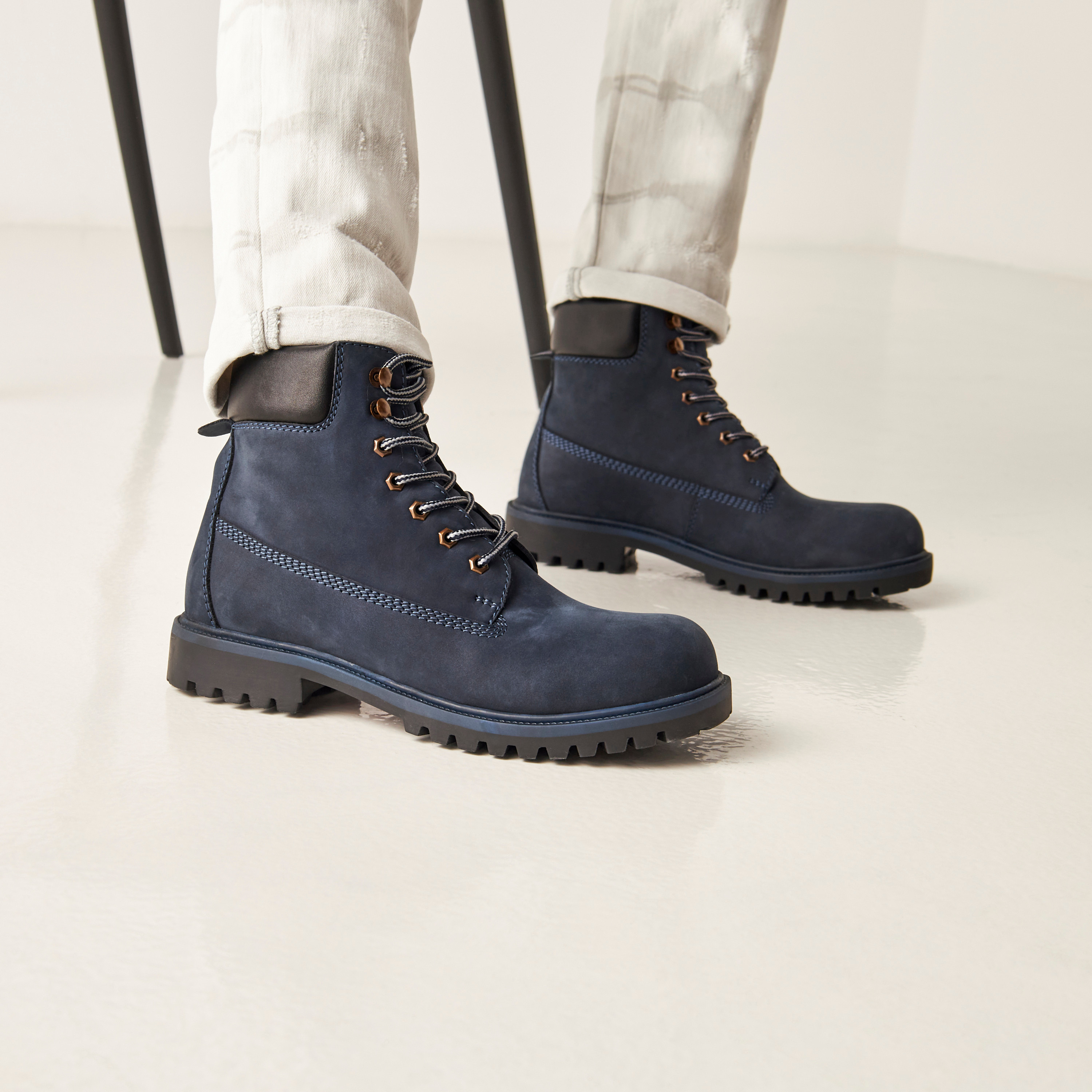 Lee cooper lace up on sale boots