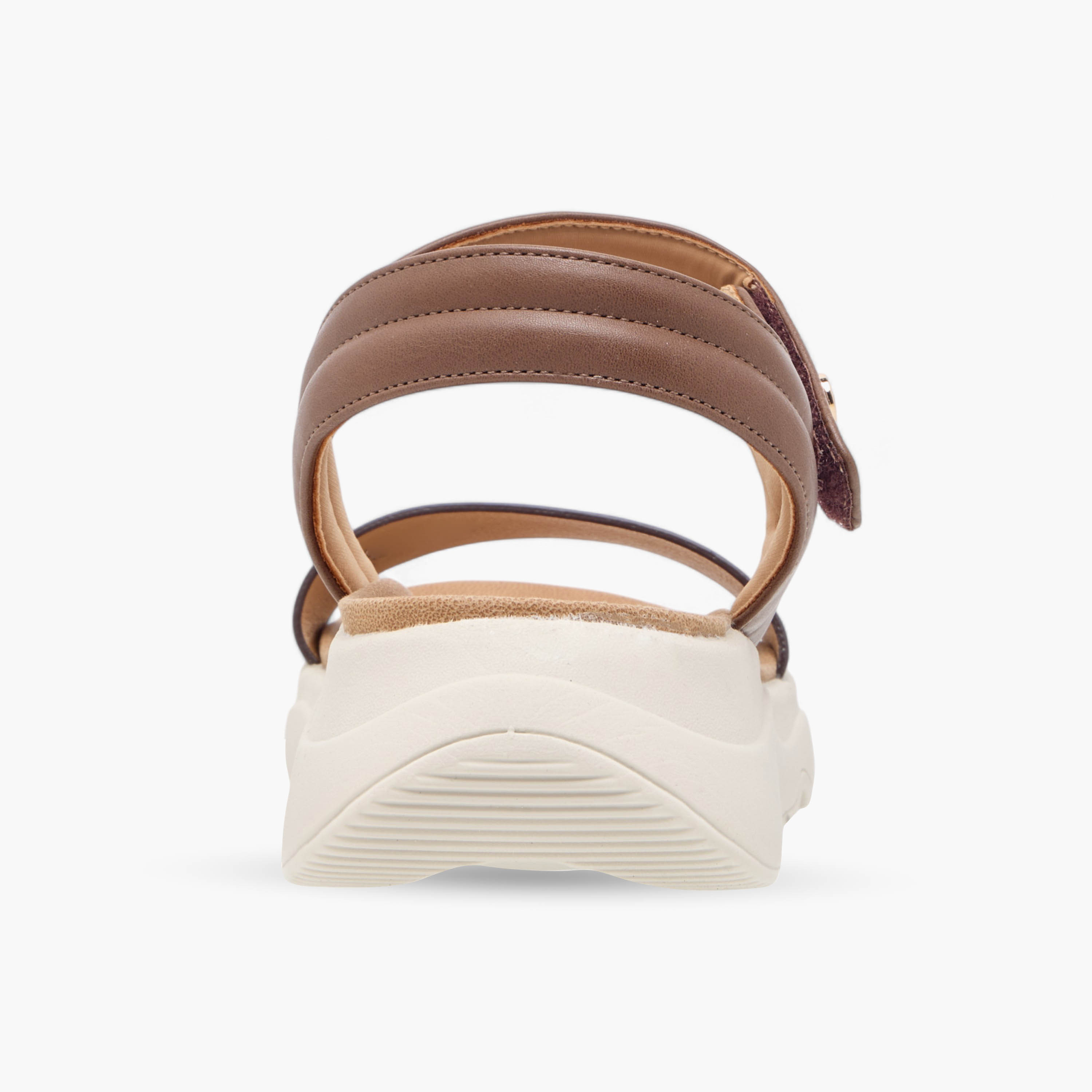 Le Confort Monogram Print Comfort Sandals with Hook and Loop Closure-women-shoes-flats-sandals-image-4