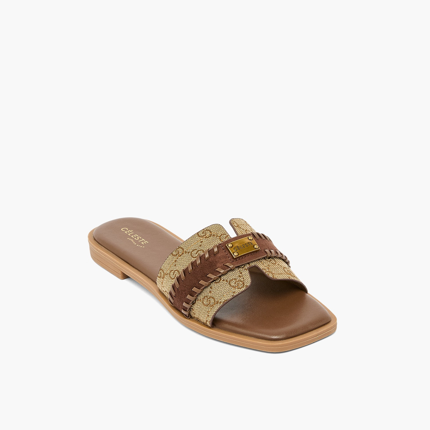 صندل بطبعات مونوجرام للنساء من سيليست-women-shoes-flats-sandals-image-2