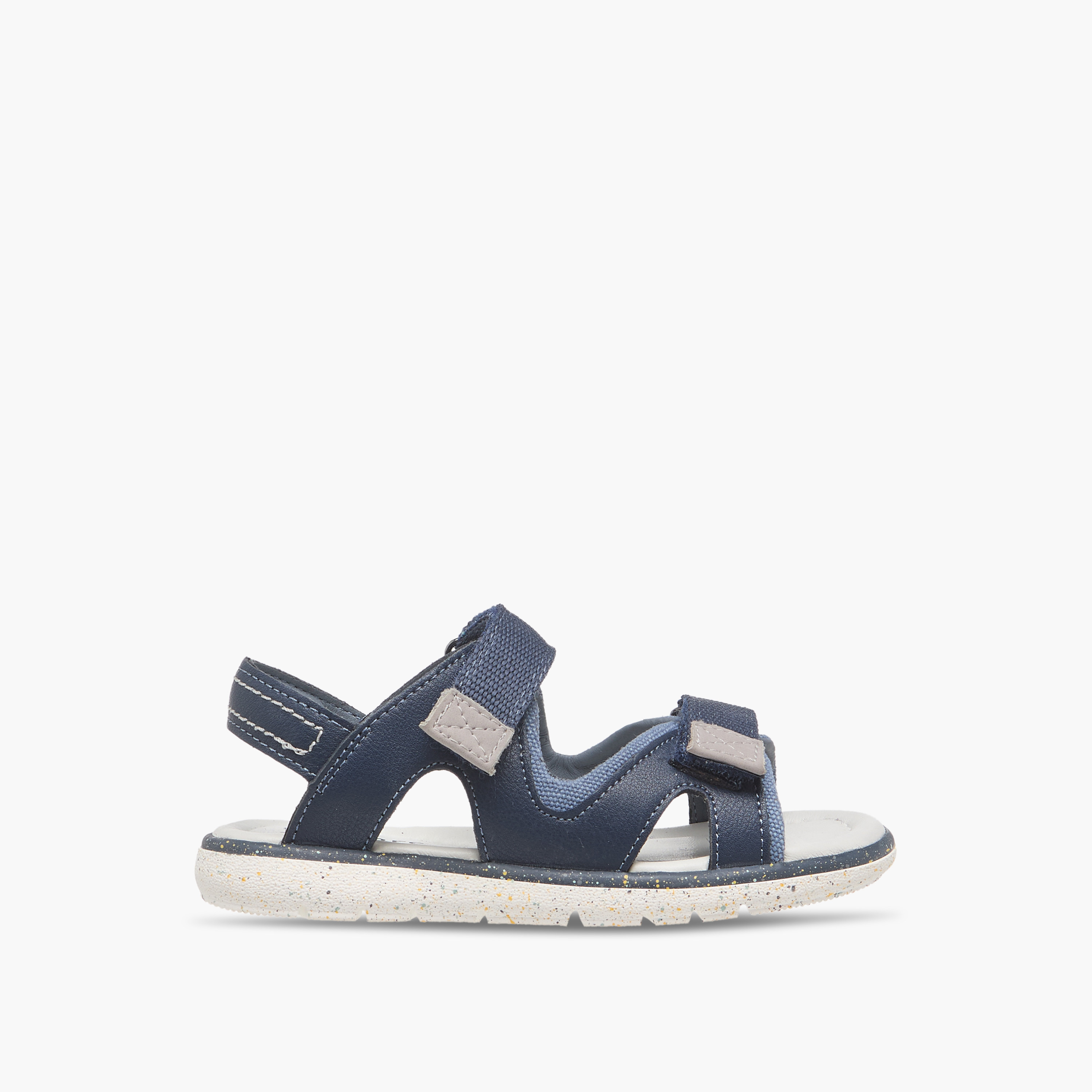 Juniors Textured Sandals with Hook and Loop Closure-boys-shoes-sandals-image-2