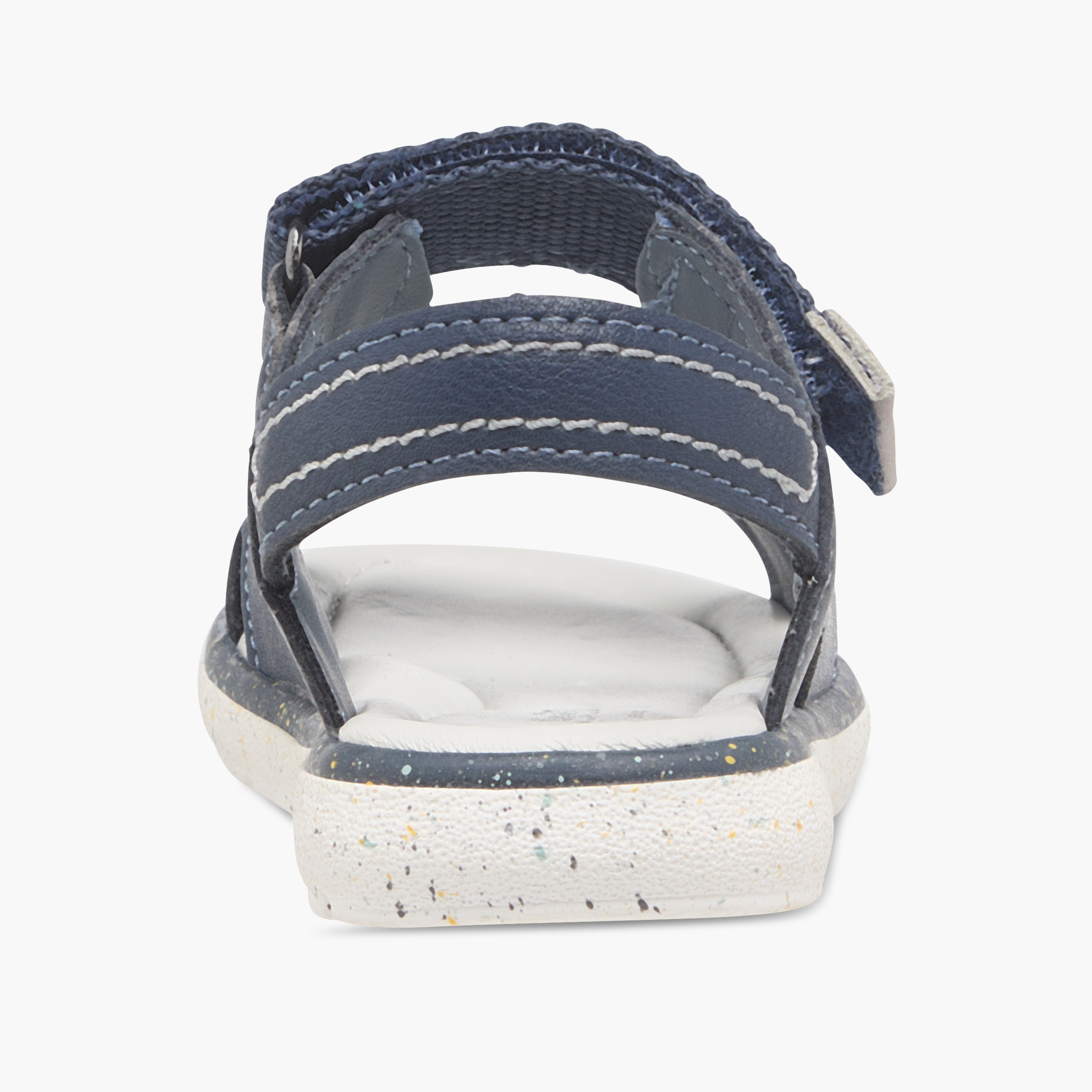 Juniors Textured Sandals with Hook and Loop Closure-boys-shoes-sandals-image-4