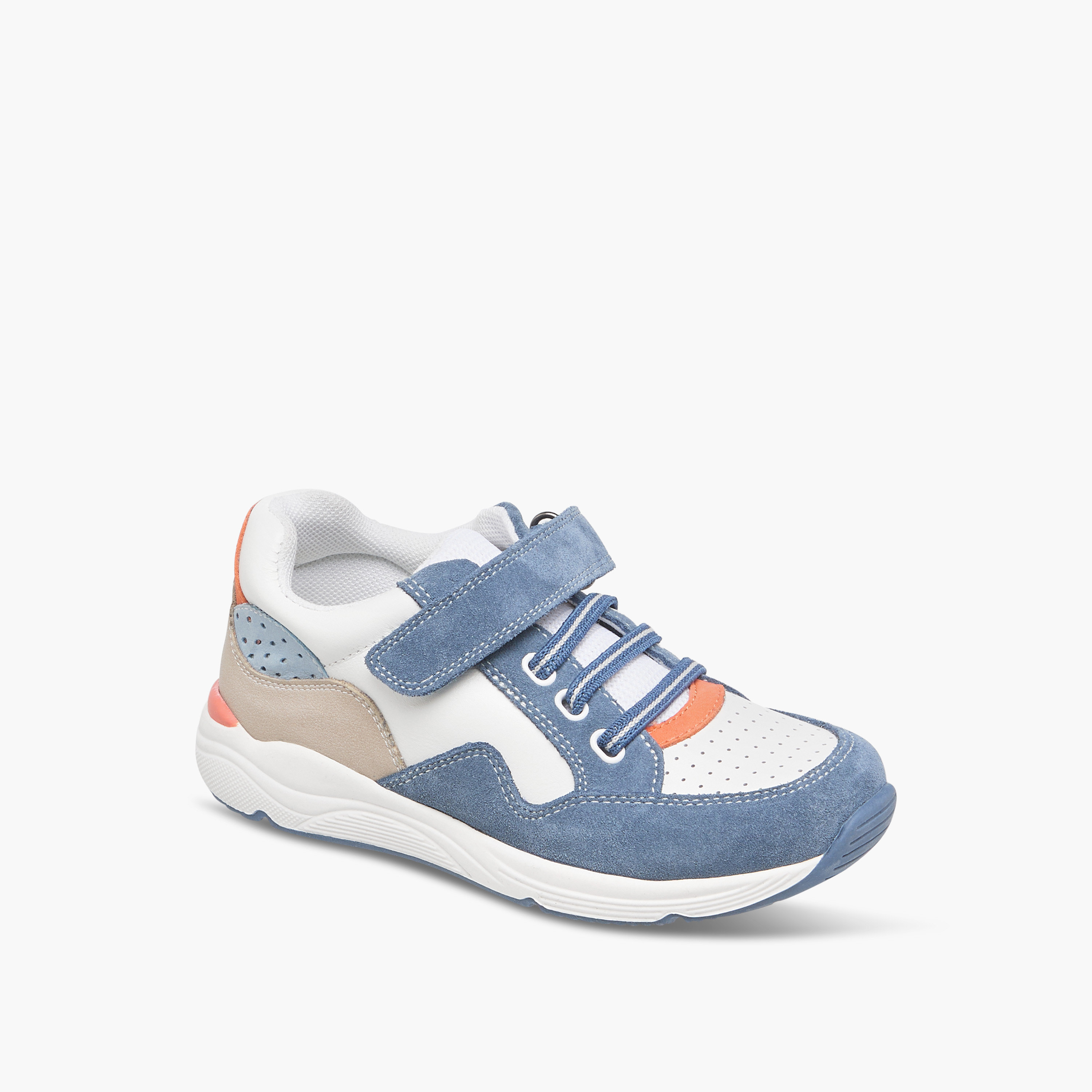 Juniors Panelled Sneakers with Hook and Loop Closure-boys-shoes-sneakers-image-2