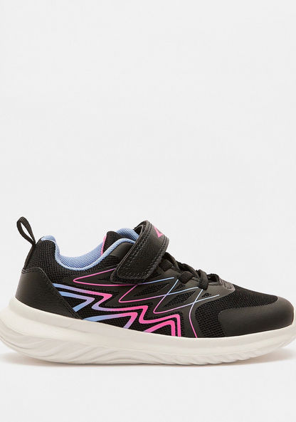 Dash Printed Sneakers with Hook and Loop Closure