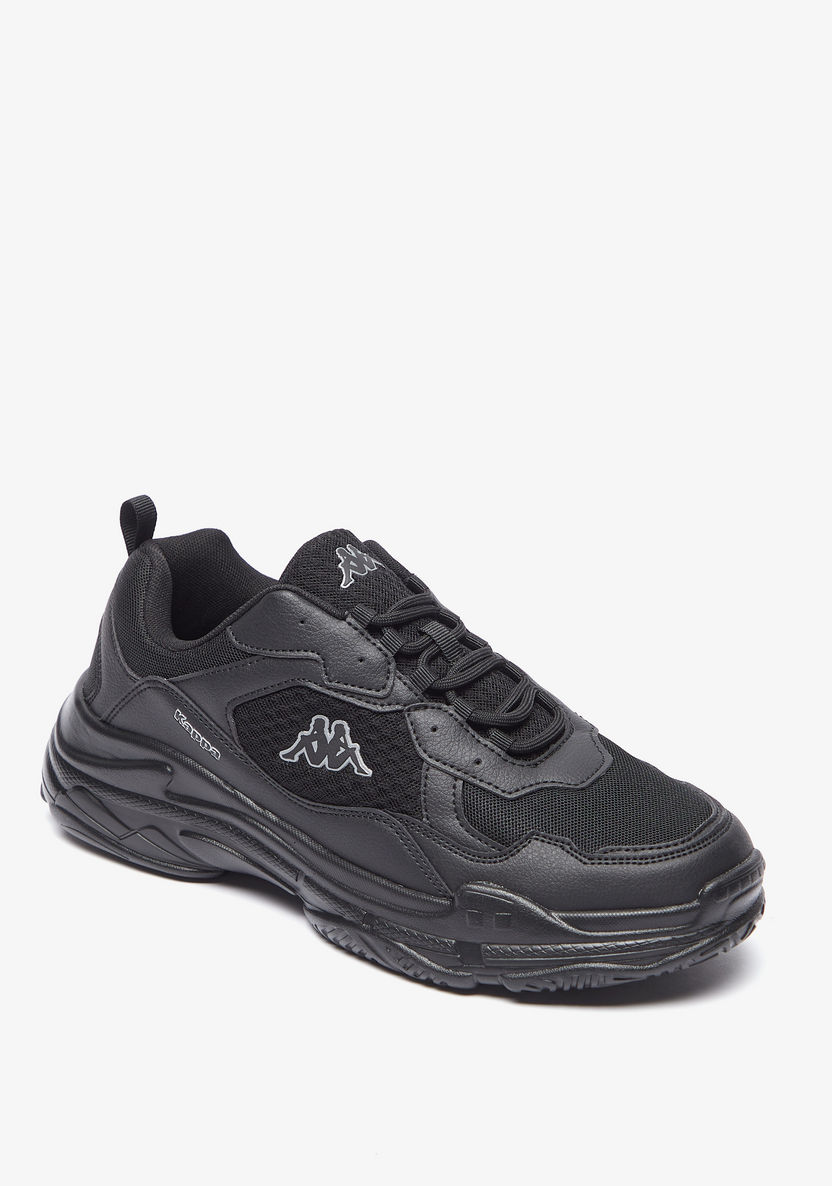 Kappa Men's Textured Lace-Up Walking Shoes-Men%27s Sports Shoes-image-0