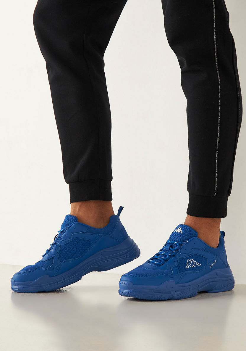 Kappa Men's Textured Lace-Up Walking Shoes-Men%27s Sports Shoes-image-1
