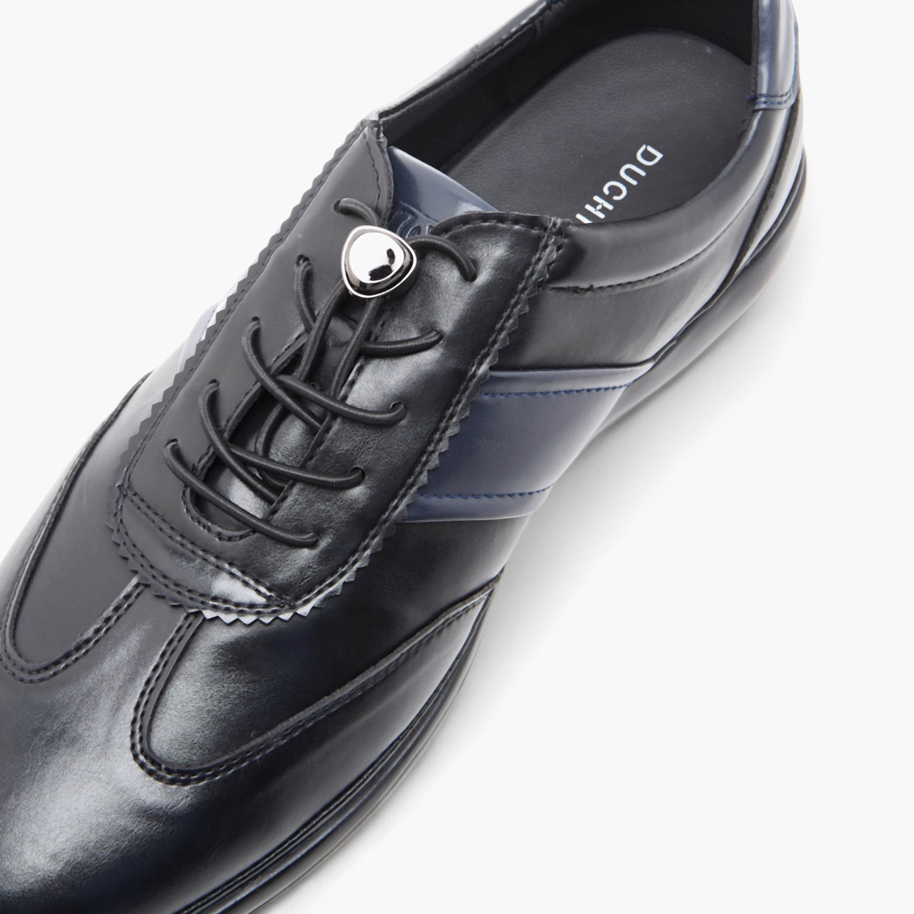 Duchini Men's Panelled Sneakers with No-Tie Laces-men-shoes-sneakers-image-4