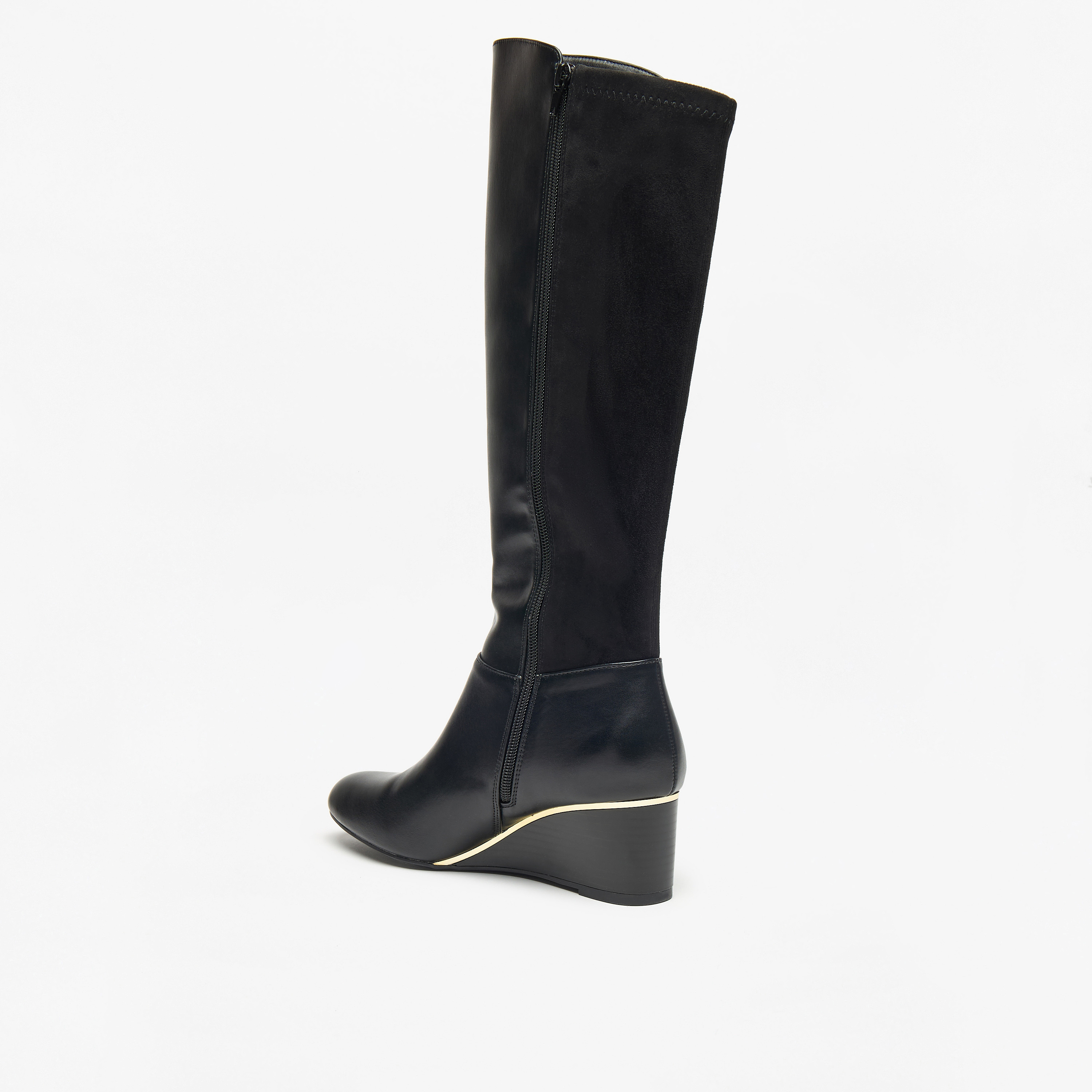 بوت سادة برقبة طويلة وسحاب إغلاق للنساء من سيليست-women-shoes-boots-image-2