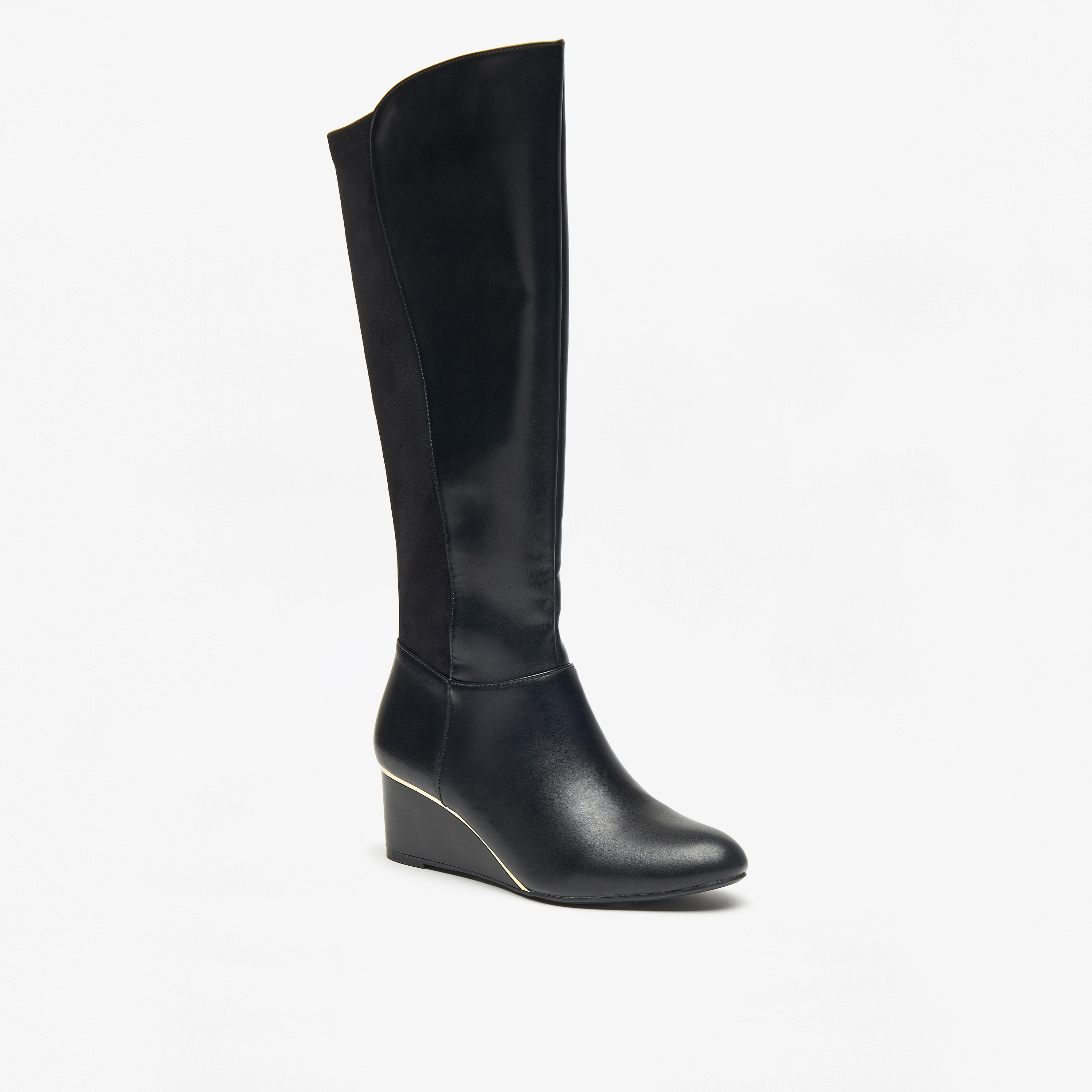 بوت سادة برقبة طويلة وسحاب إغلاق للنساء من سيليست-women-shoes-boots-image-3