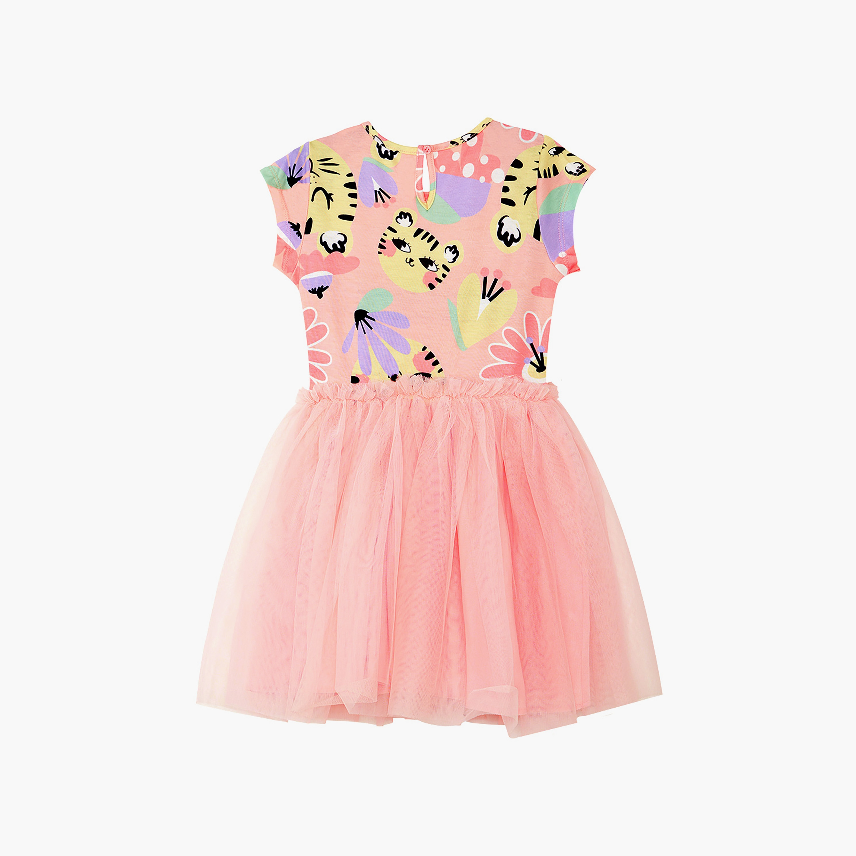 فستان بأكمام قصيرة مطبوع من دينوكيدز-girls-clothing-dressesandjumpsuits-image-4