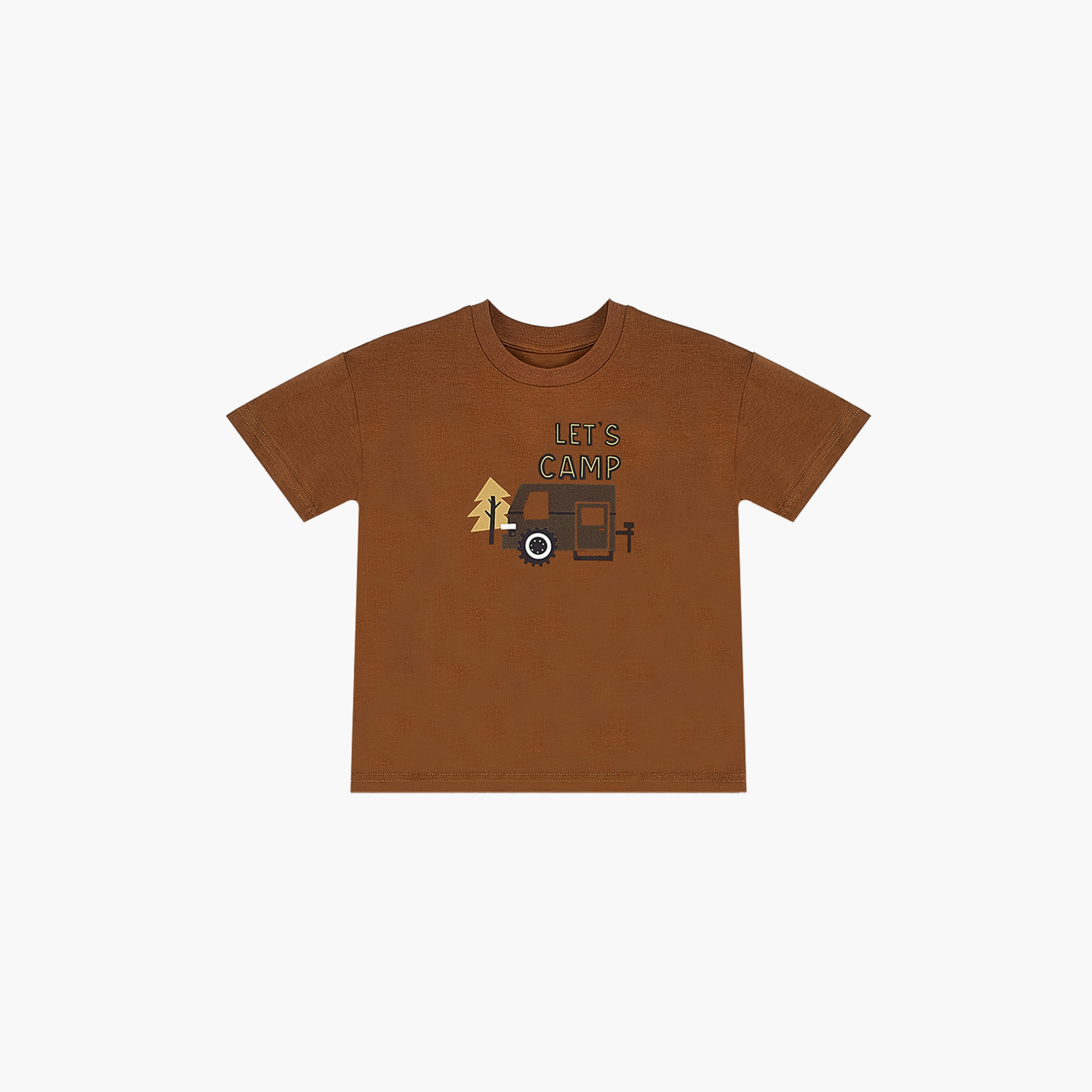 تي شيرت بأكمام قصيرة وطبعة كامب موسلين مع كابيري من دينوكيدز-baby-boys-clothing-setsandcoords-image-5