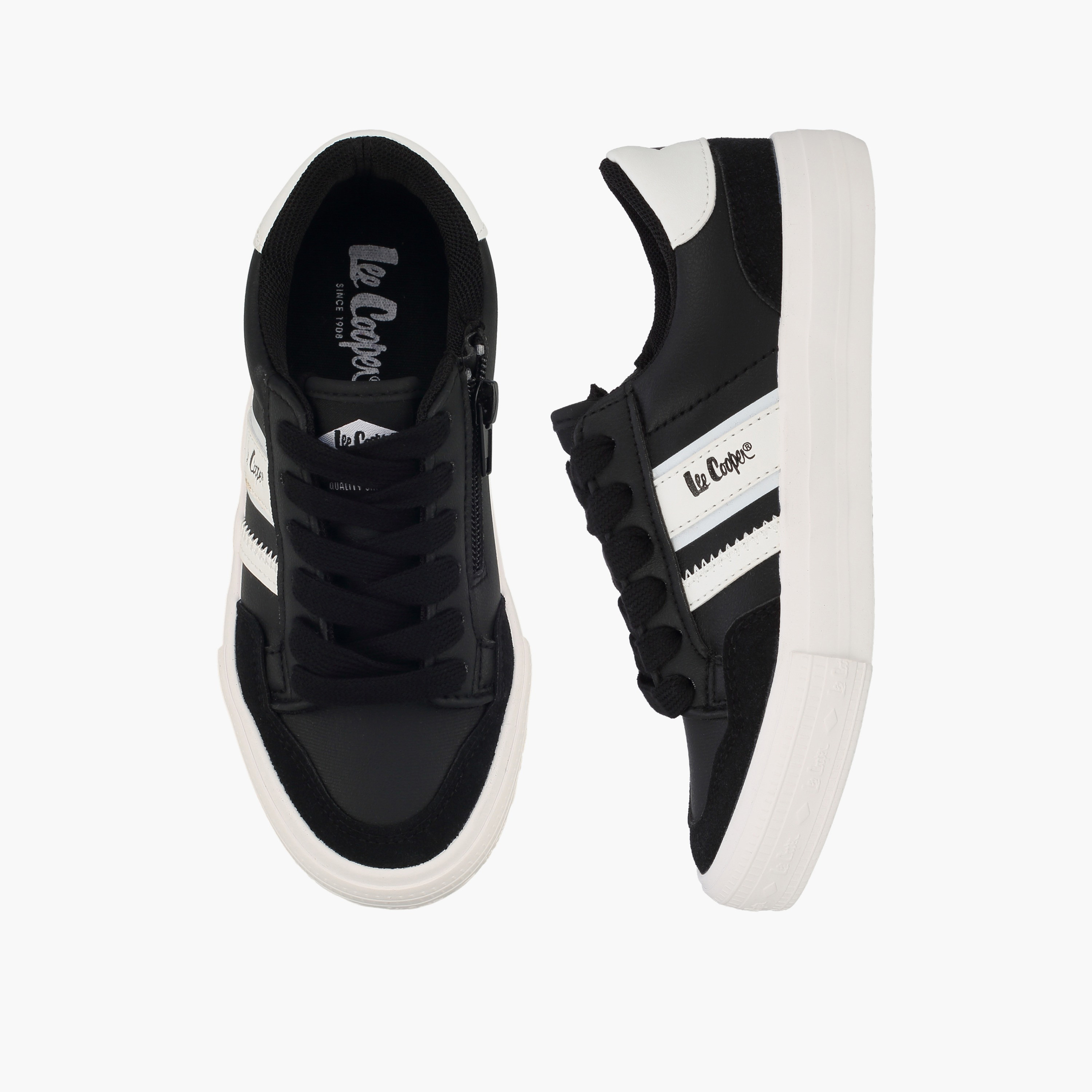 Lee Cooper Boys Logo Print Lace-Up Ankle Sneakers-boys-shoes-sneakers-image-1