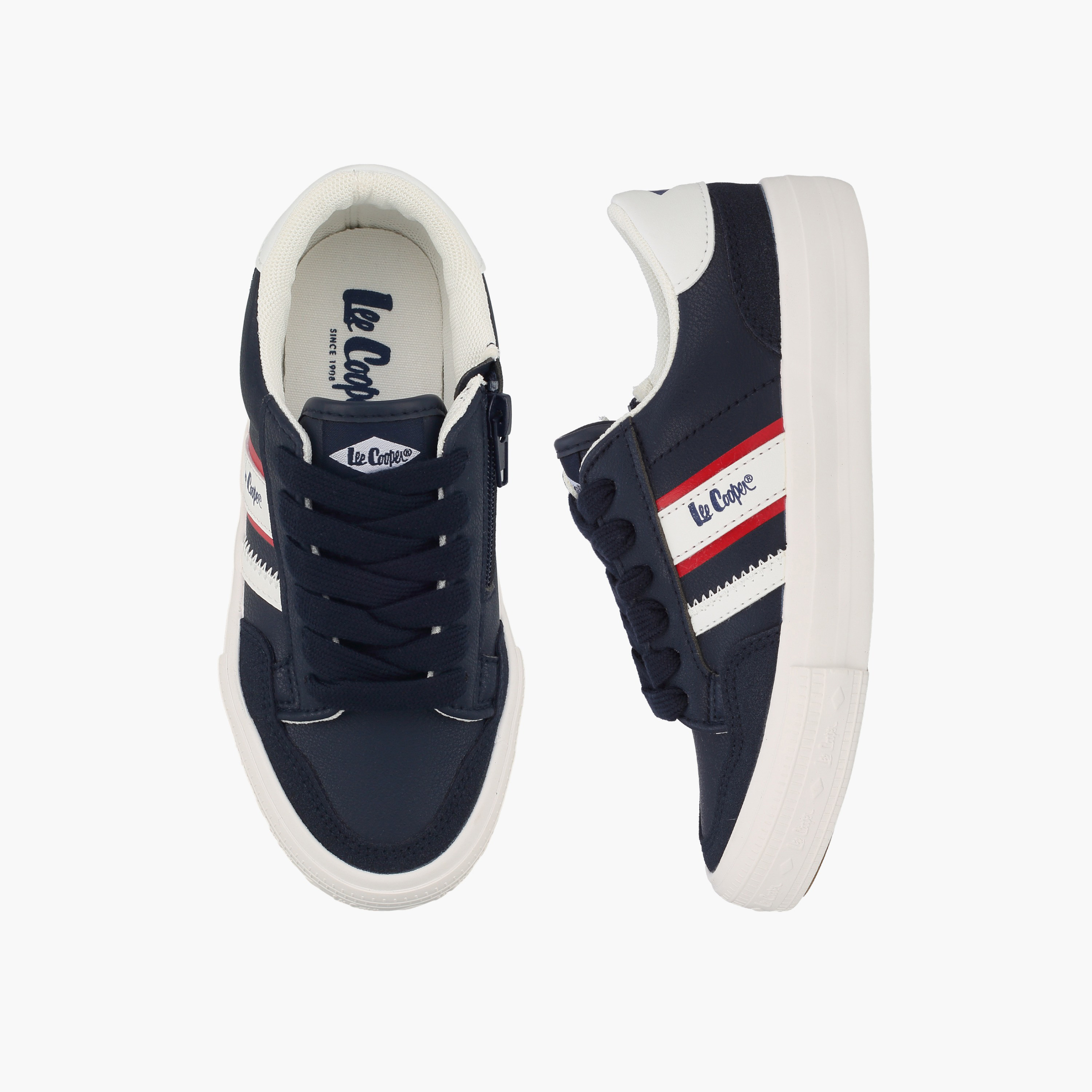 حذاء سنيكرز كاحل برباط وطبعات شعار للأولاد من لي كوبر-boys-shoes-sneakers-image-1