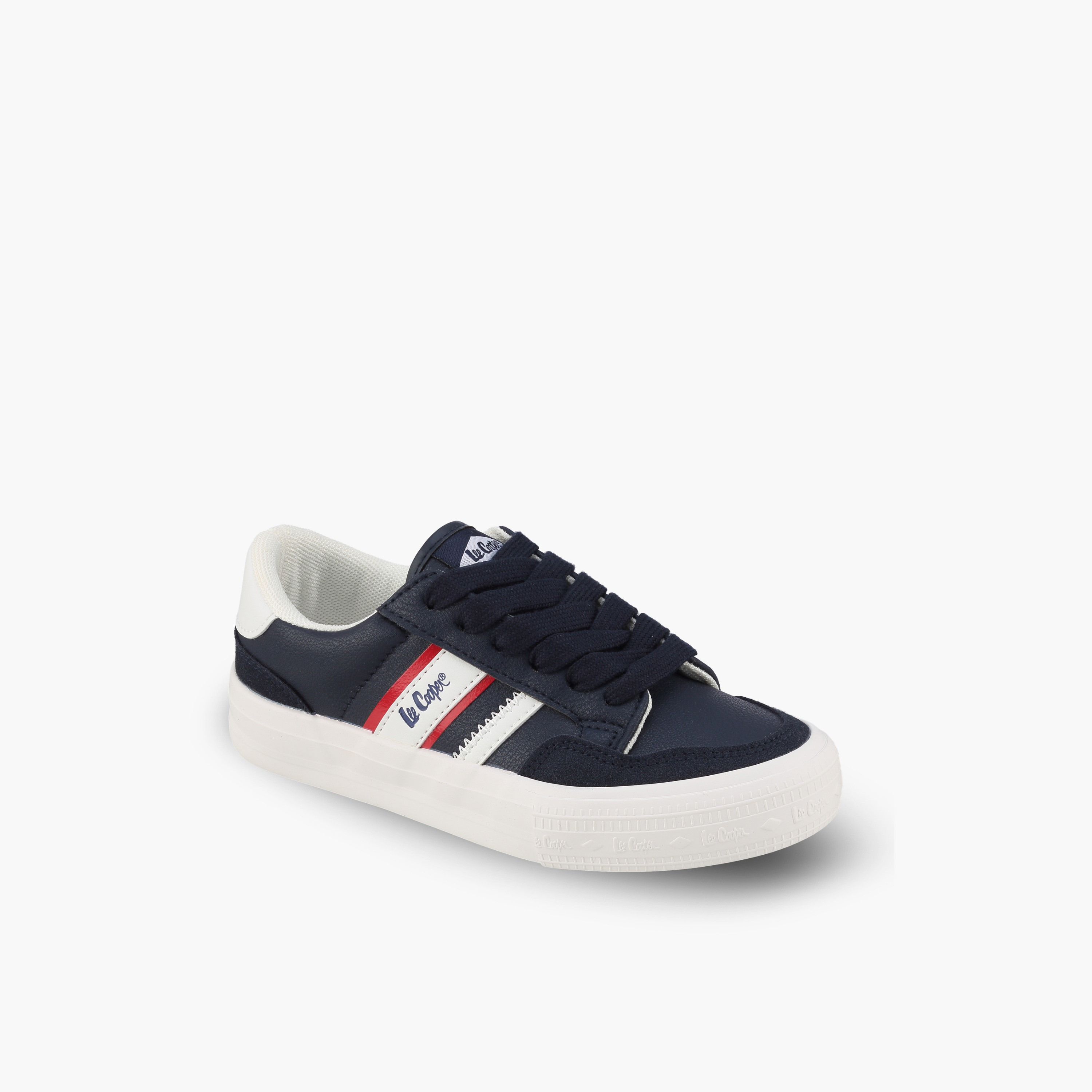 Lee Cooper Boys Logo Print Lace-Up Ankle Sneakers-boys-shoes-sneakers-image-2