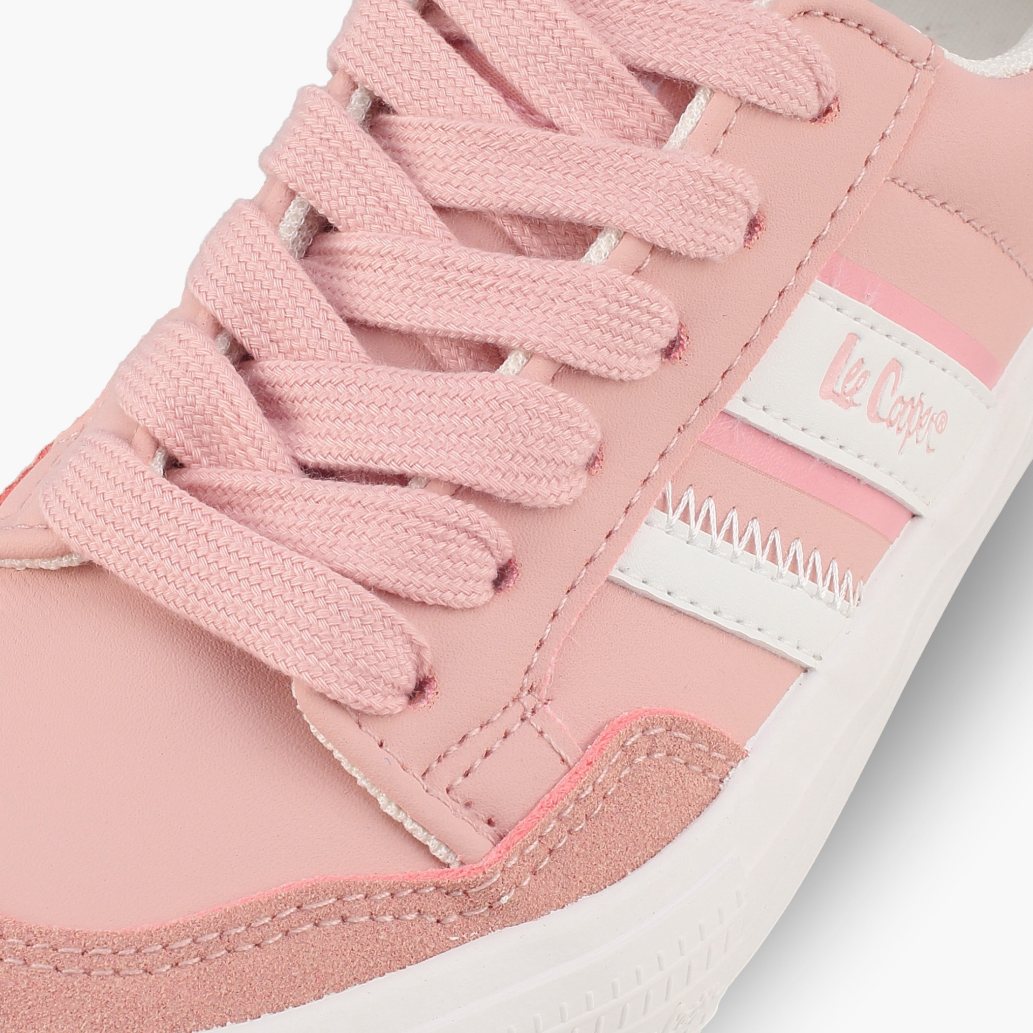 حذاء سنيكرز كاحل برباط وطبعات شعار للبنات من لي كوبر-girls-shoes-sneakers-image-4