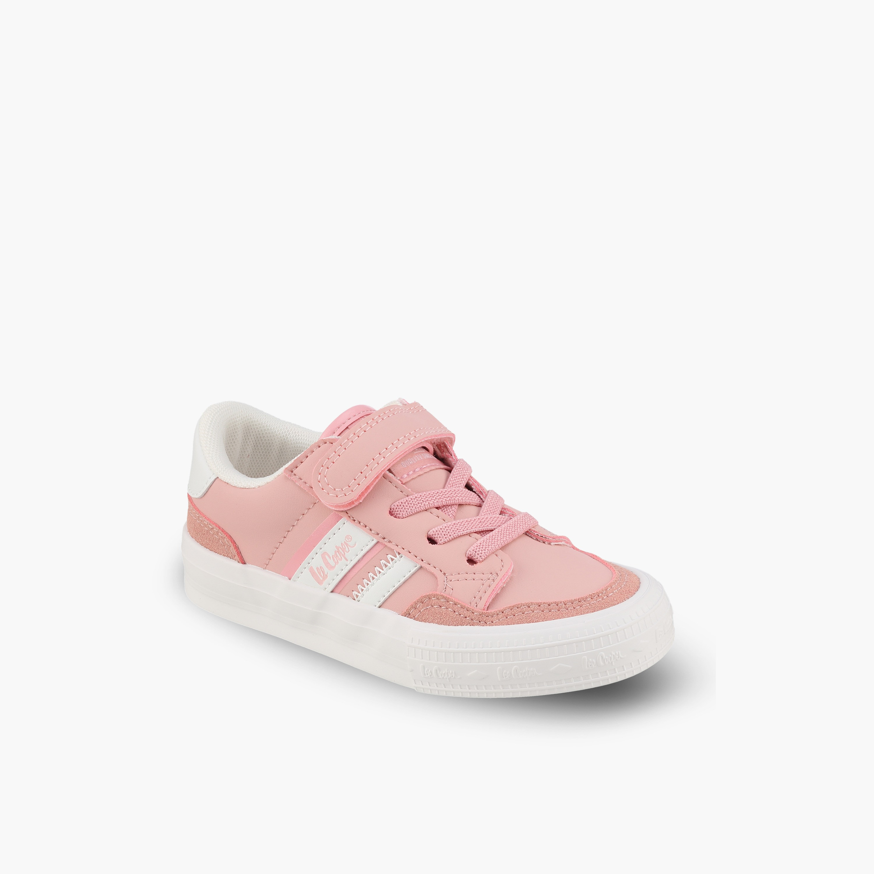 حذاء سنيكرز للبنات بطبعة شعار بكاحل وشريط إغلاق لاصق من لي كوبر-girls-shoes-sneakers-image-7