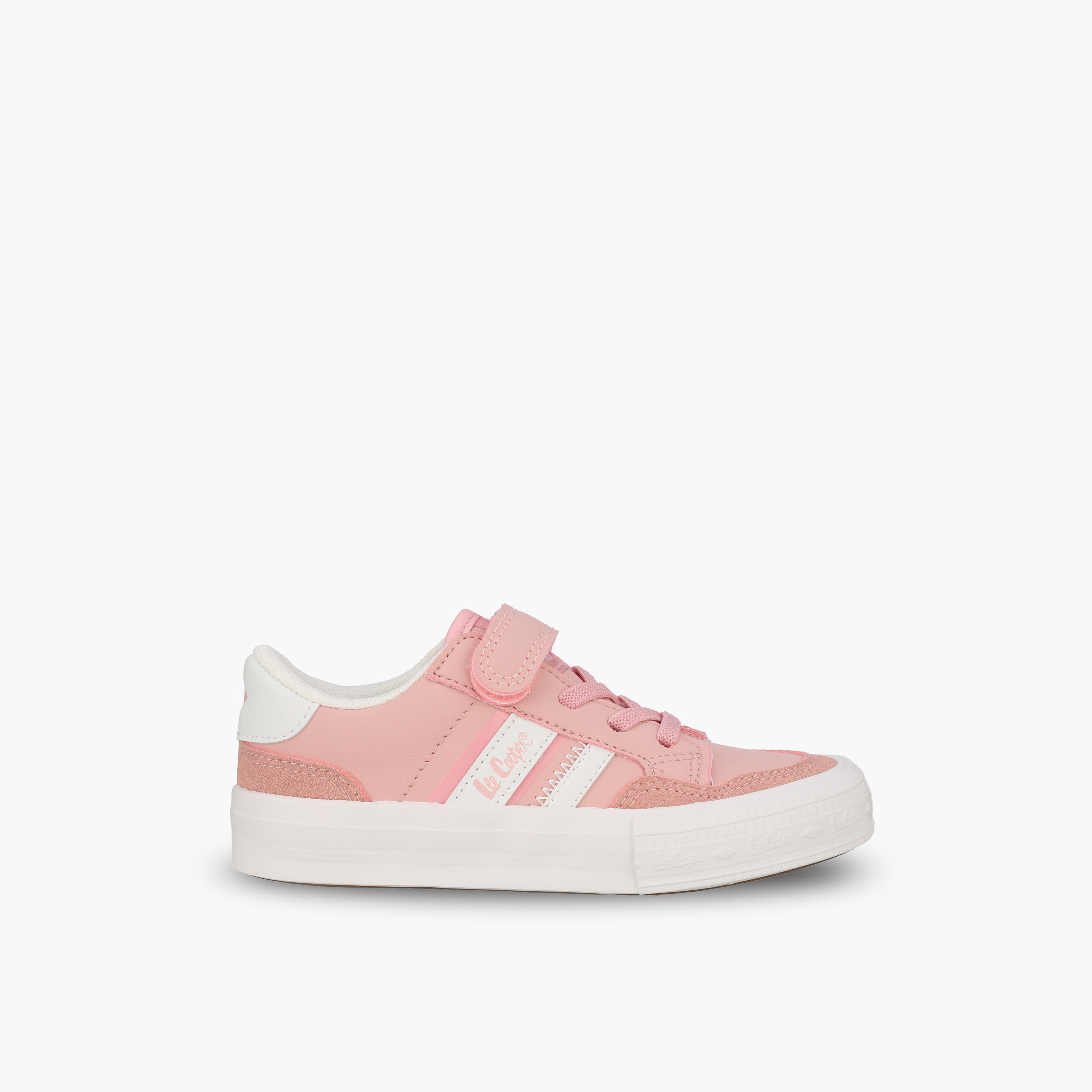 حذاء سنيكرز للبنات بطبعة شعار بكاحل وشريط إغلاق لاصق من لي كوبر-girls-shoes-sneakers-image-3