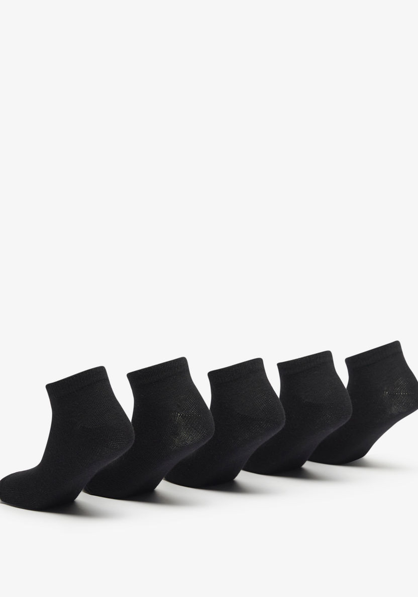 Textured Ankle Length Socks - Set of 5-Girl%27s Socks & Tights-image-2