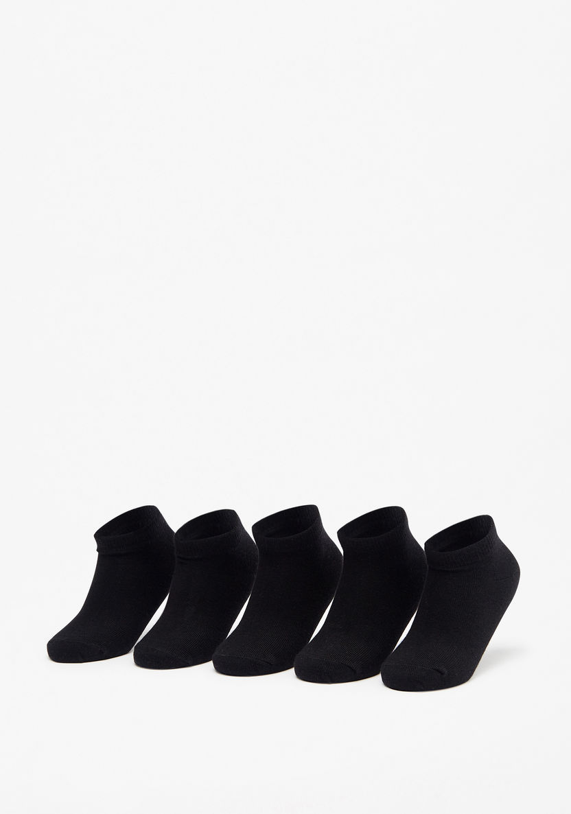 Juniors Textured Ankle Length Socks - Set of 5-Boy%27s Socks-image-0