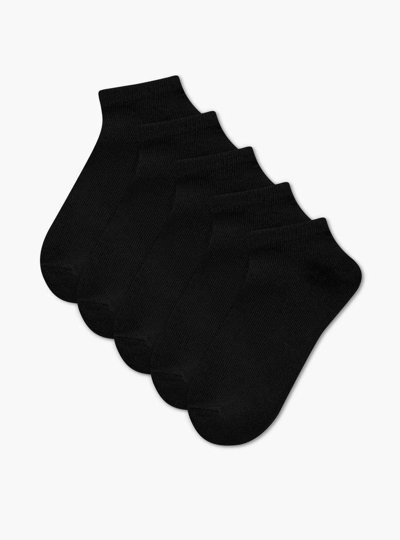 جوارب بارزة الملمس بطول الكاحل - طقم من 5-girls-accessories-socks-image-1