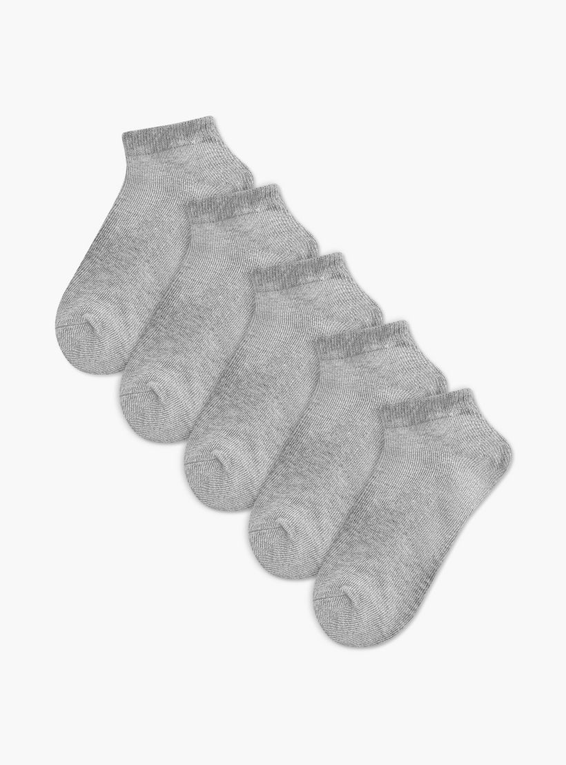 جوارب بارزة الملمس بطول الكاحل - طقم من 5-girls-accessories-socks-image-1