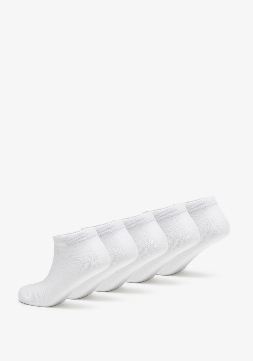 Textured Ankle Length Socks - Set of 5-Girl%27s Socks & Tights-image-2