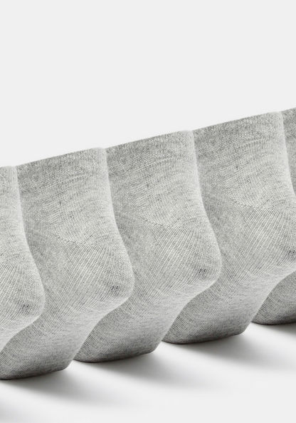 Solid Ankle Length School Socks - Set of 5