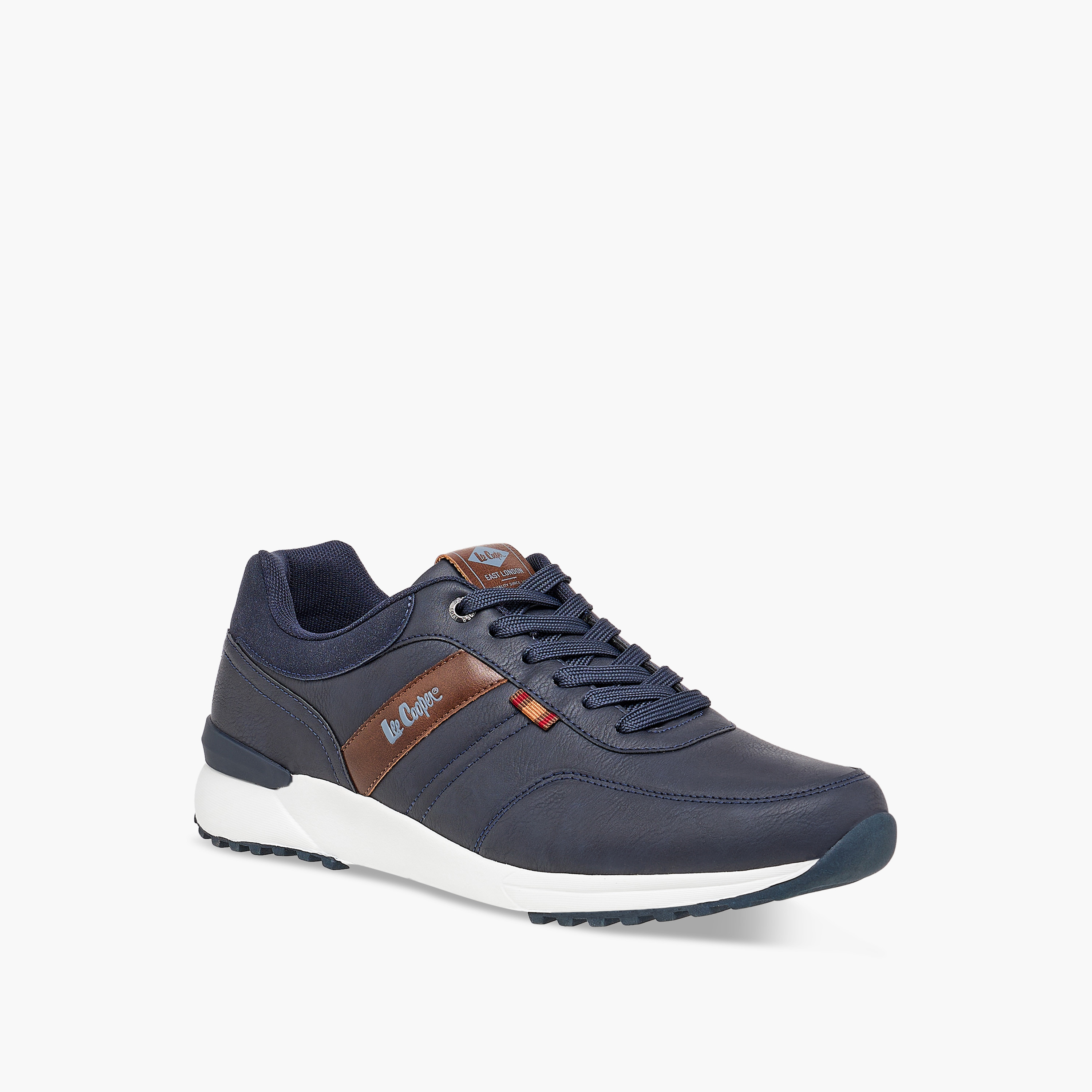 Lee Cooper Men's Panelled Lace-Up Sneakers-men-shoes-sneakers-image-2