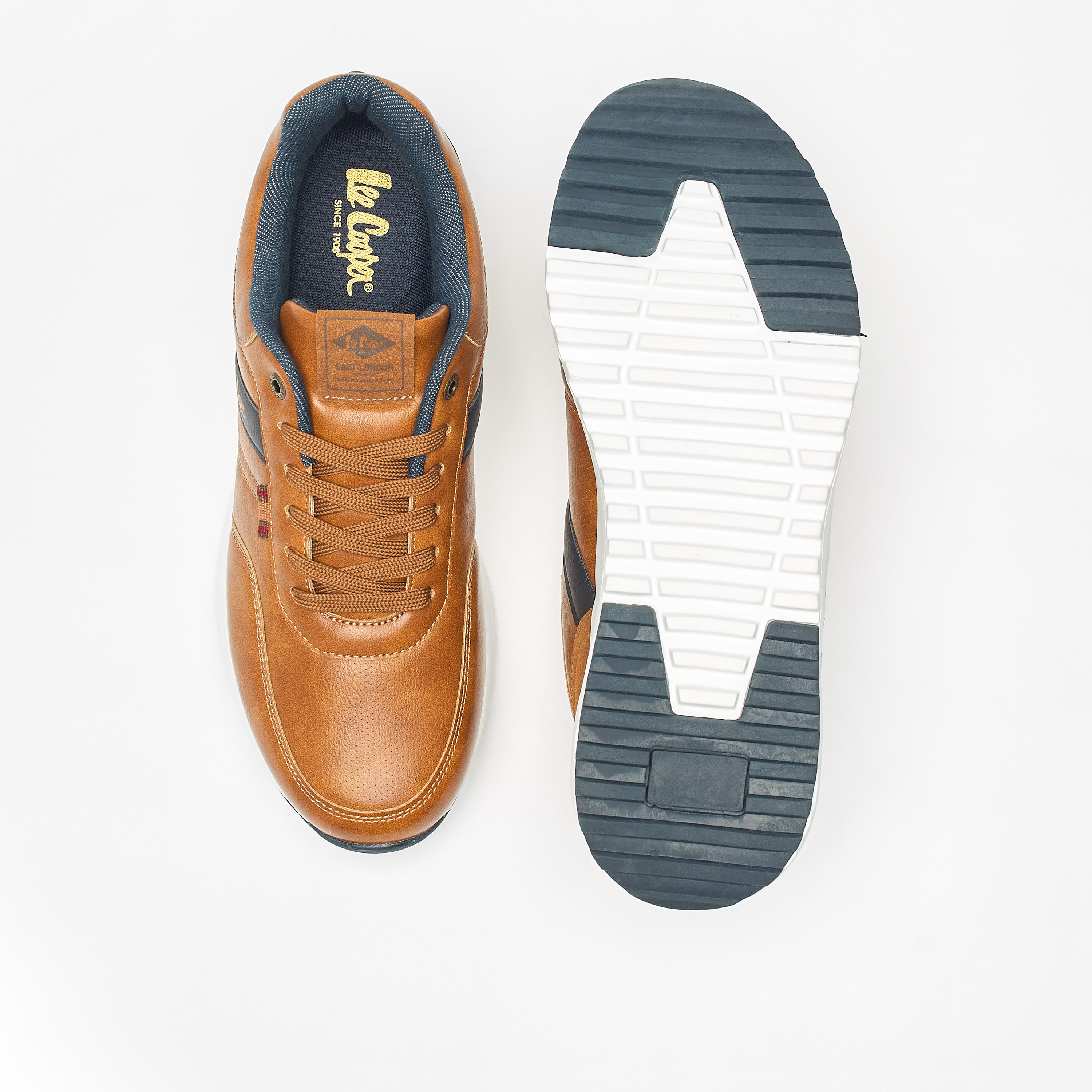 Lee Cooper Men's Panelled Lace-Up Sneakers-men-shoes-sneakers-image-1