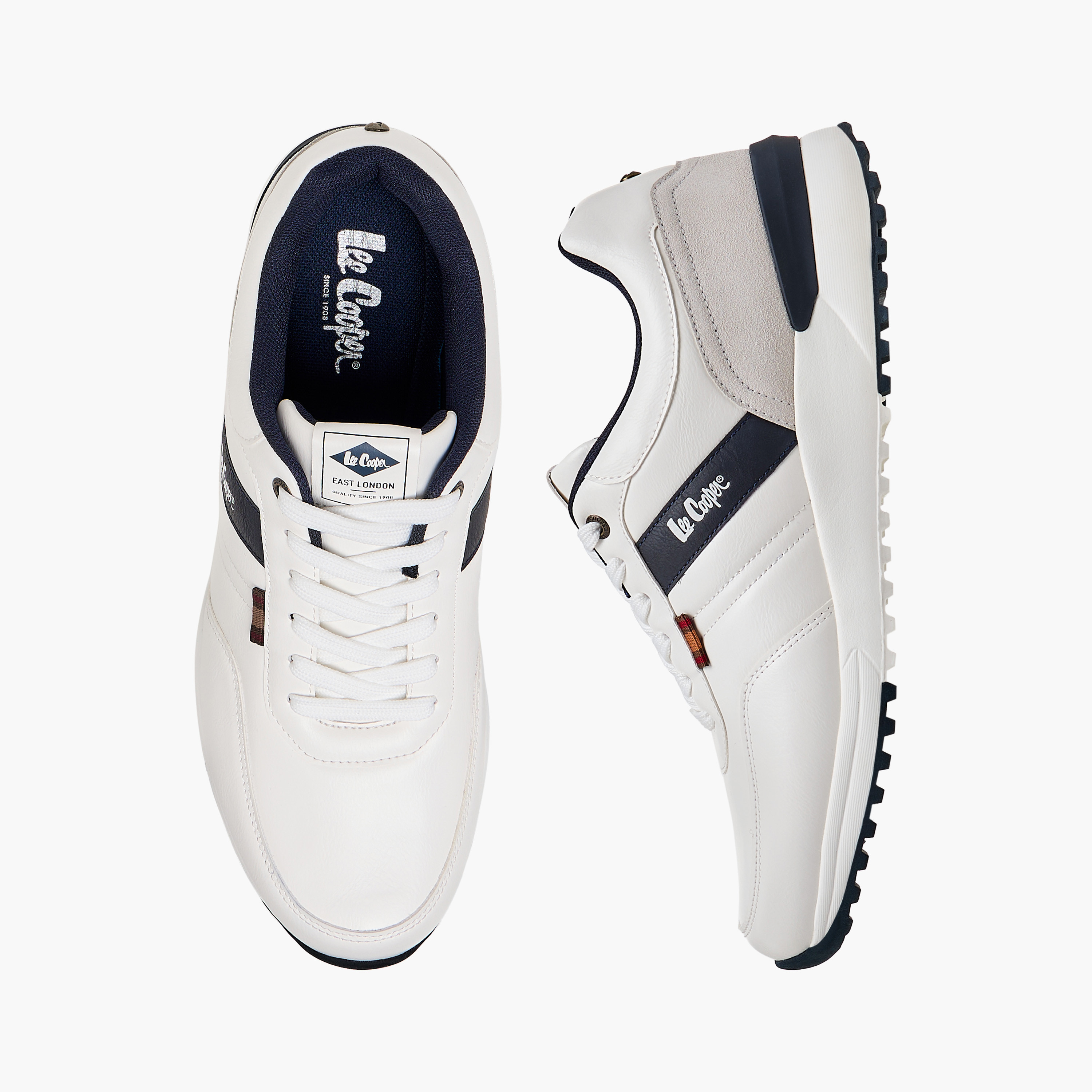 Lee Cooper Men's Panelled Lace-Up Sneakers-men-shoes-sneakers-image-1
