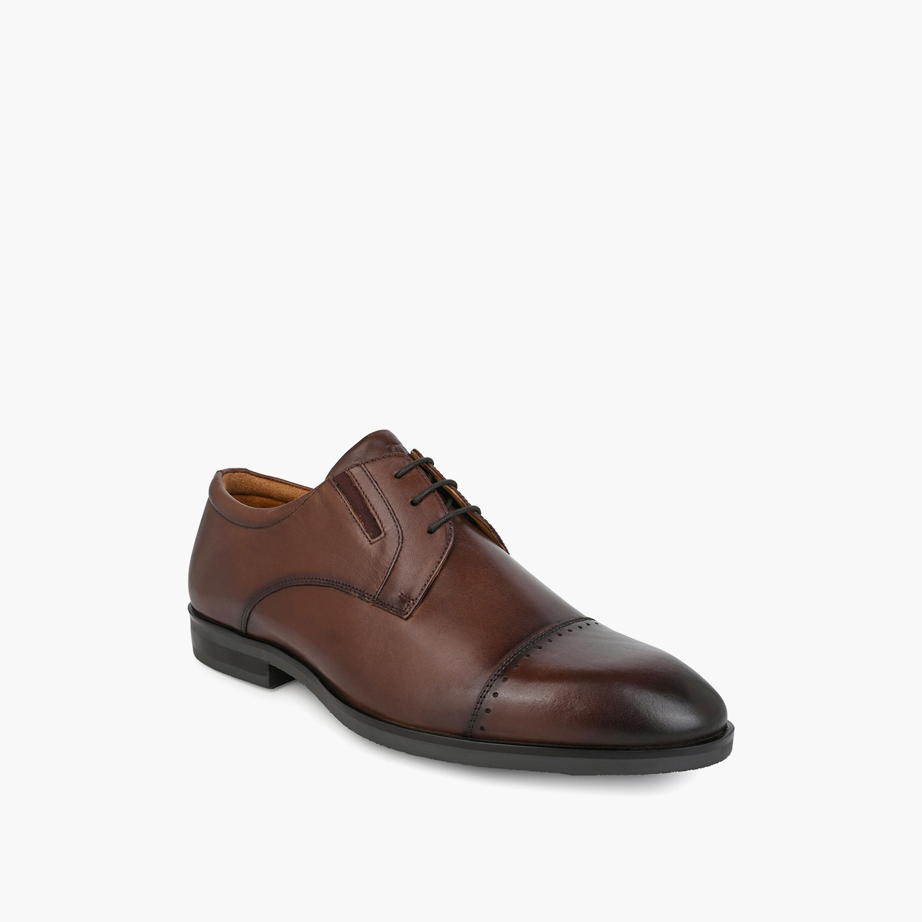 Duchini Men Genuine Leather Lace-Up Derby Shoes-men-shoes-formalshoes-image-2