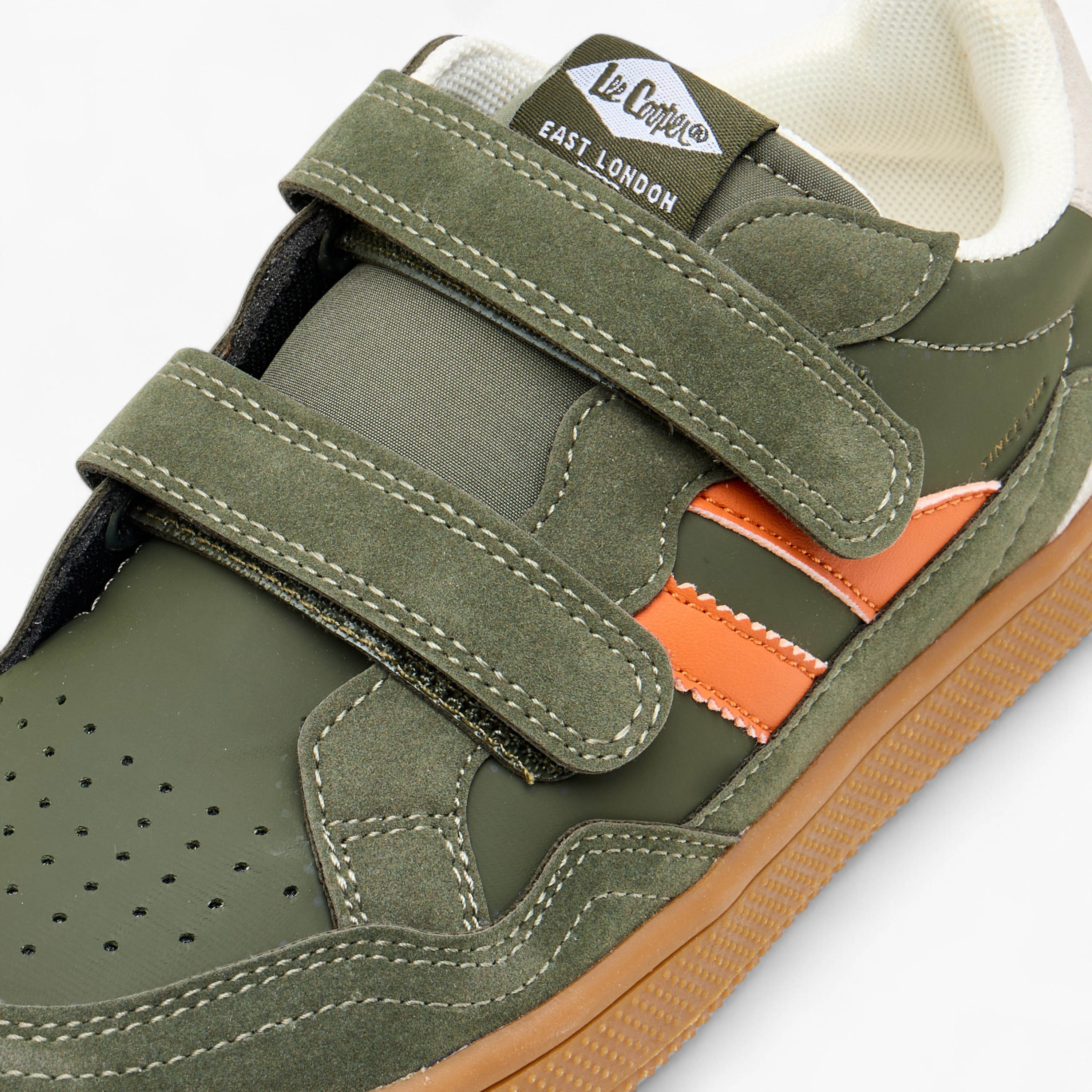 Lee Cooper Boys' Colourblock Sneakers with Hook and Loop Closure-boys-shoes-sneakers-image-4