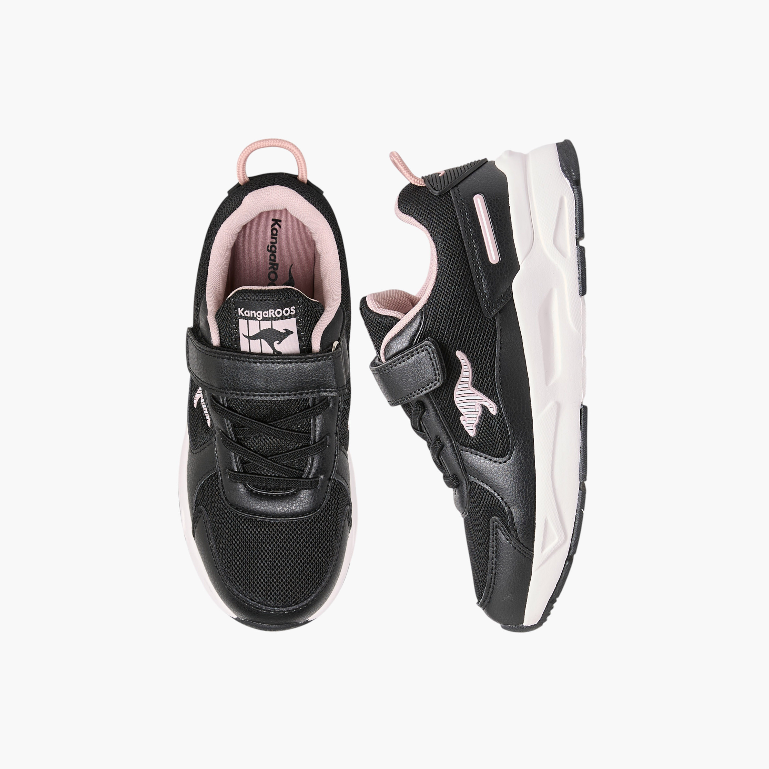 Kangaroos Girls Panelled Hook & Loop Walking Shoes-girls-shoes-sports-image-1