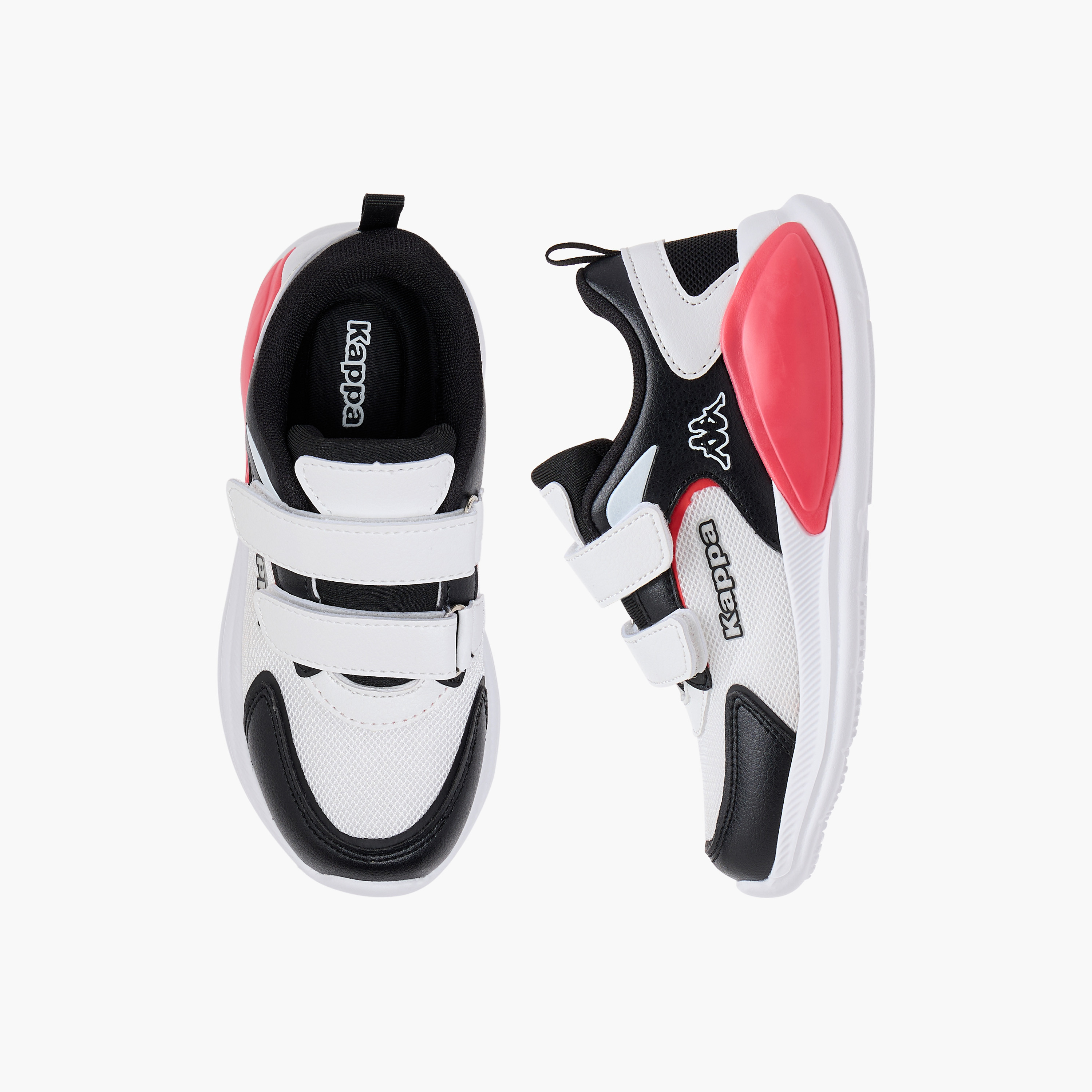 Kappa Kids' Logo Detail Sports Shoes with Hook and Loop Closure-boys-shoes-schoolshoes-image-1
