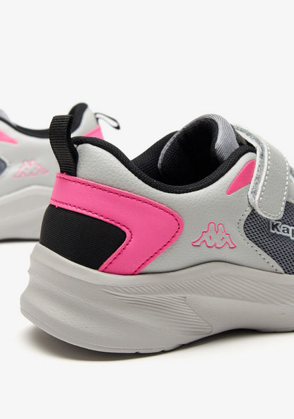Kappa Girls' Textured Sneakers with Hook and Loop Closure