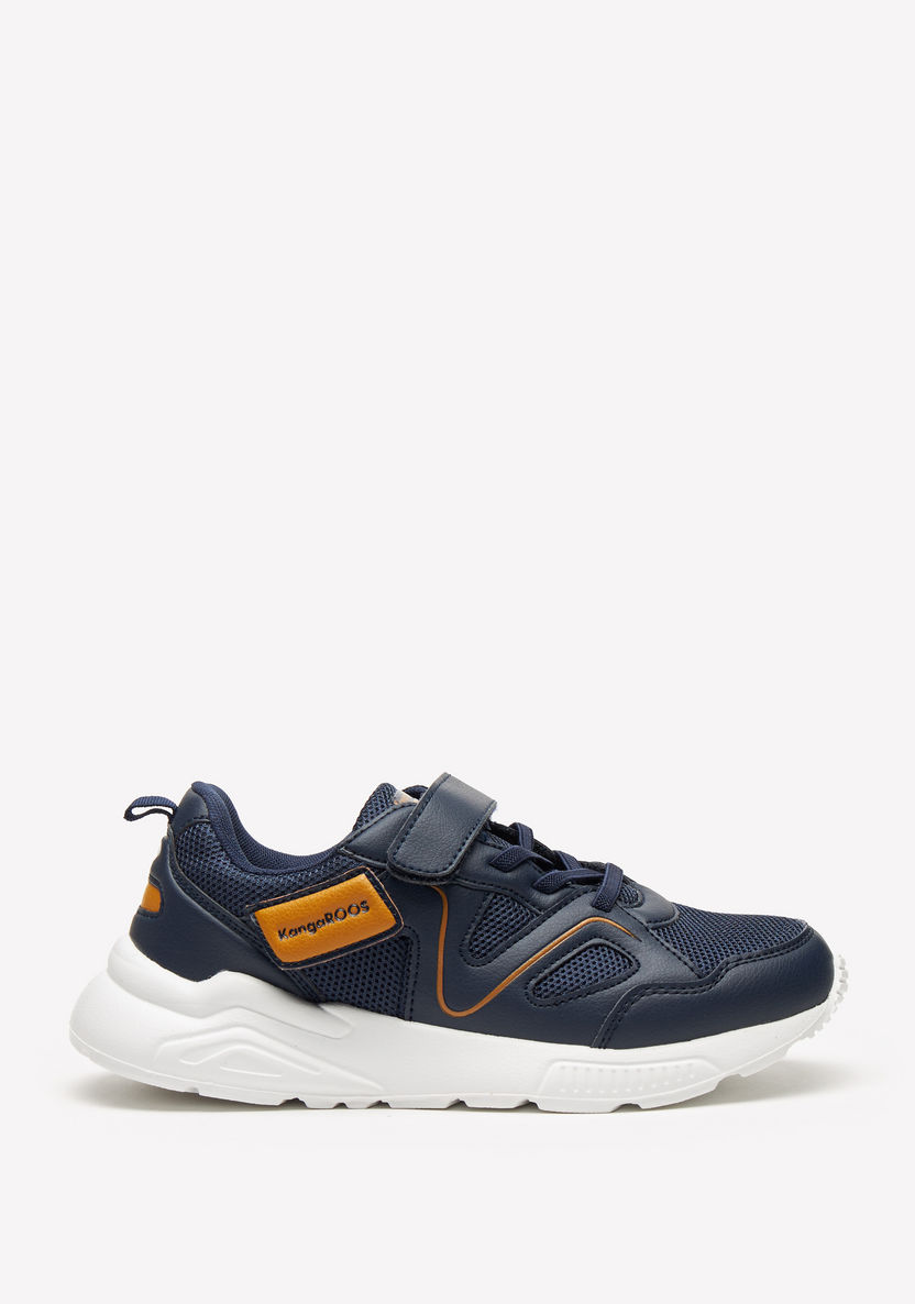 KangaROOS Boys' Textured Walking Shoes with Hook and Loop Closure-Boy%27s Sports Shoes-image-0
