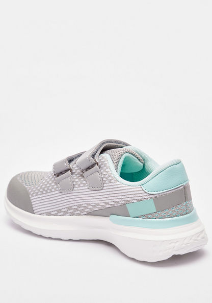Kappa Girls' Textured Running Shoes with Hook and Loop Closure
