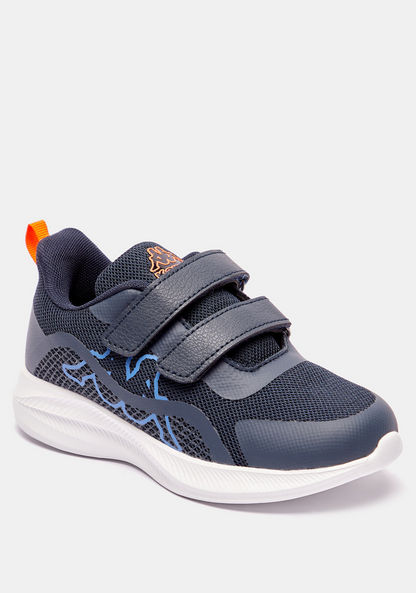 Kappa Boys' Logo Detailed Running Shoes with Hook and Loop Closure