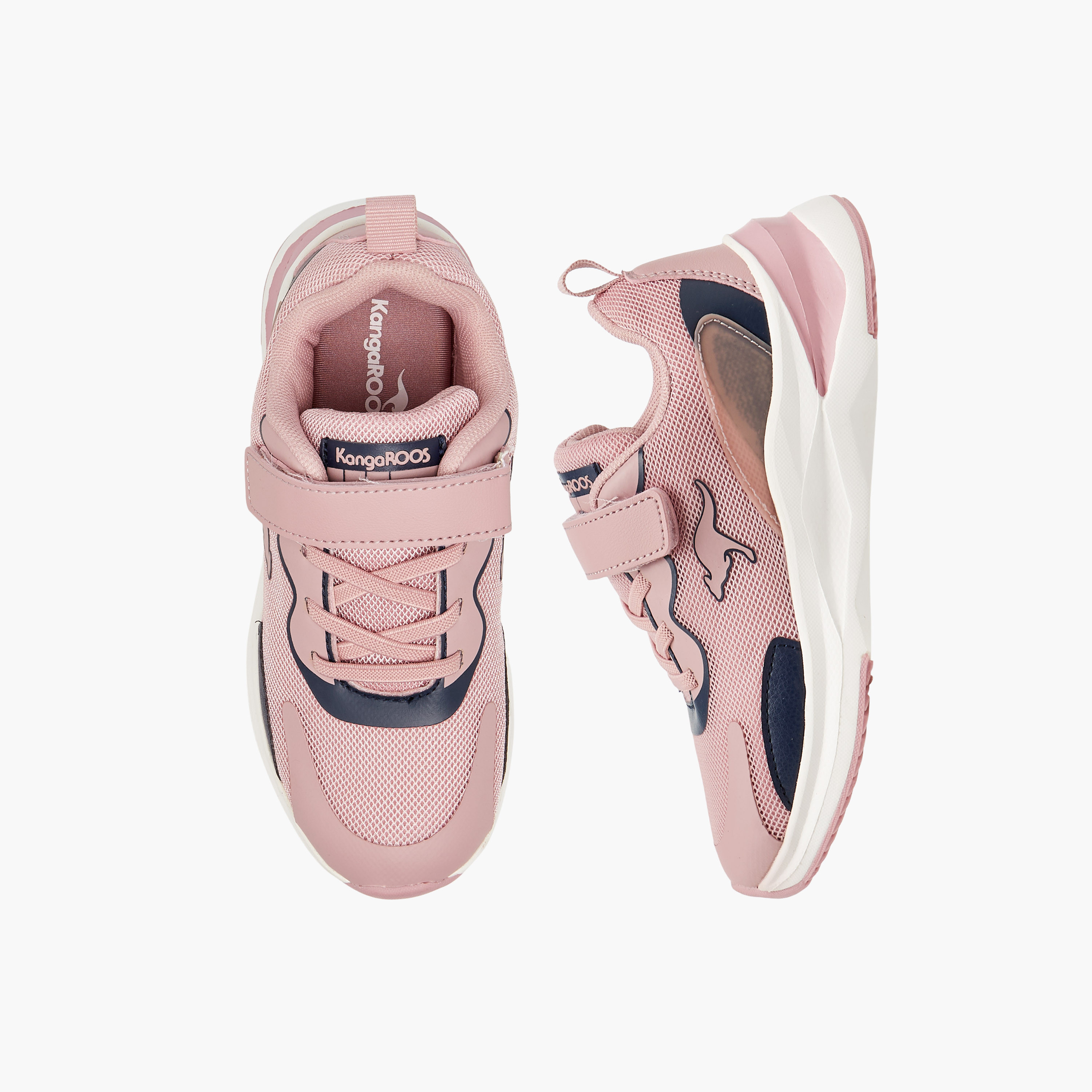 Kangaroos Girls Textured Hook & Loop Walking Shoes-girls-shoes-sneakers-image-1